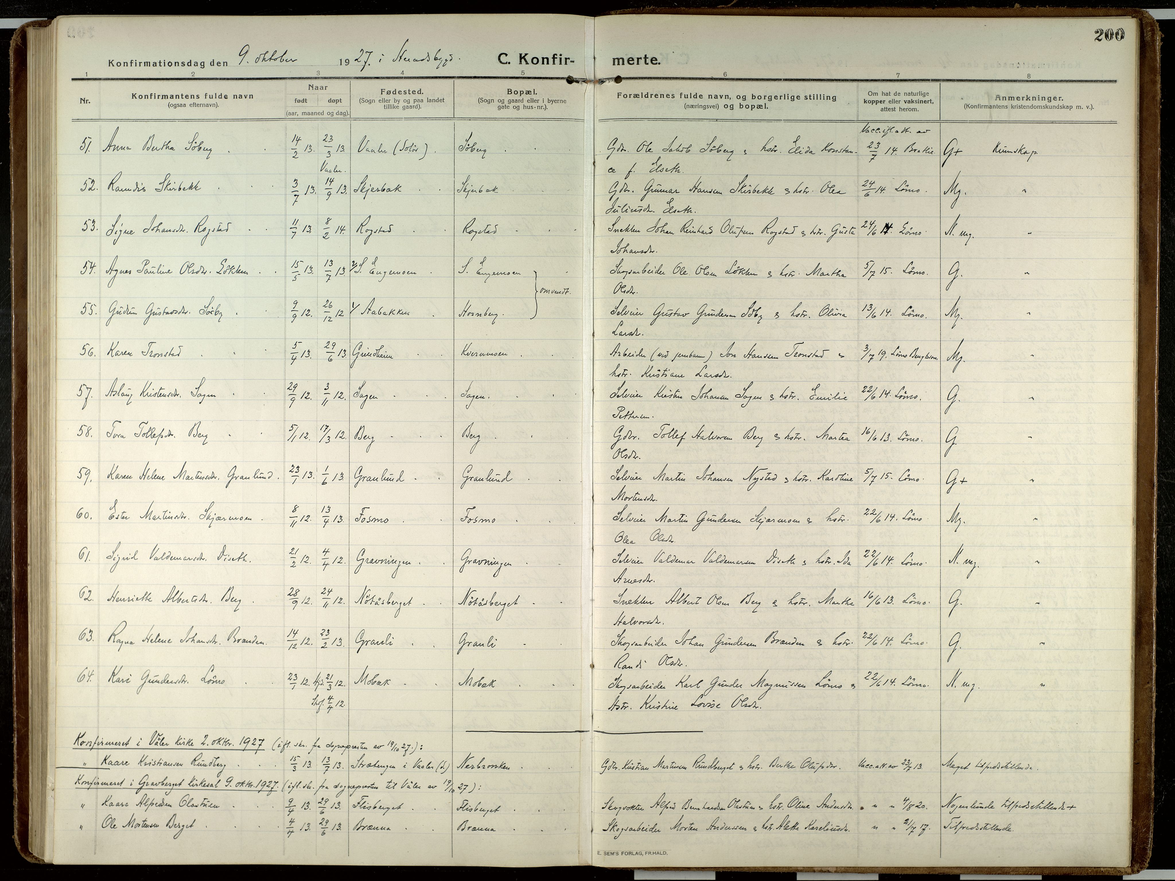 Elverum prestekontor, AV/SAH-PREST-044/H/Ha/Haa/L0023: Parish register (official) no. 23, 1914-1929, p. 200