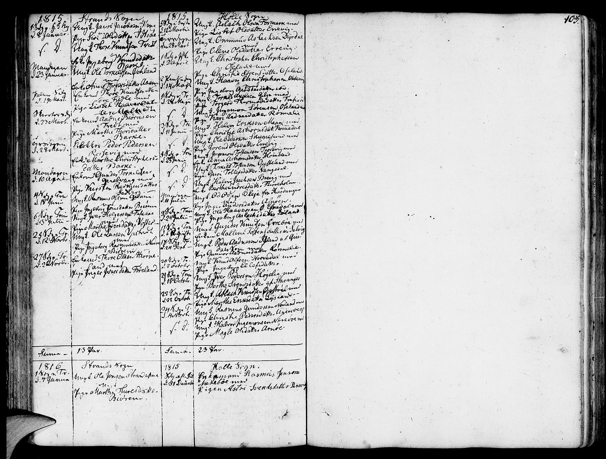 Strand sokneprestkontor, SAST/A-101828/H/Ha/Haa/L0003: Parish register (official) no. A 3, 1769-1816, p. 103