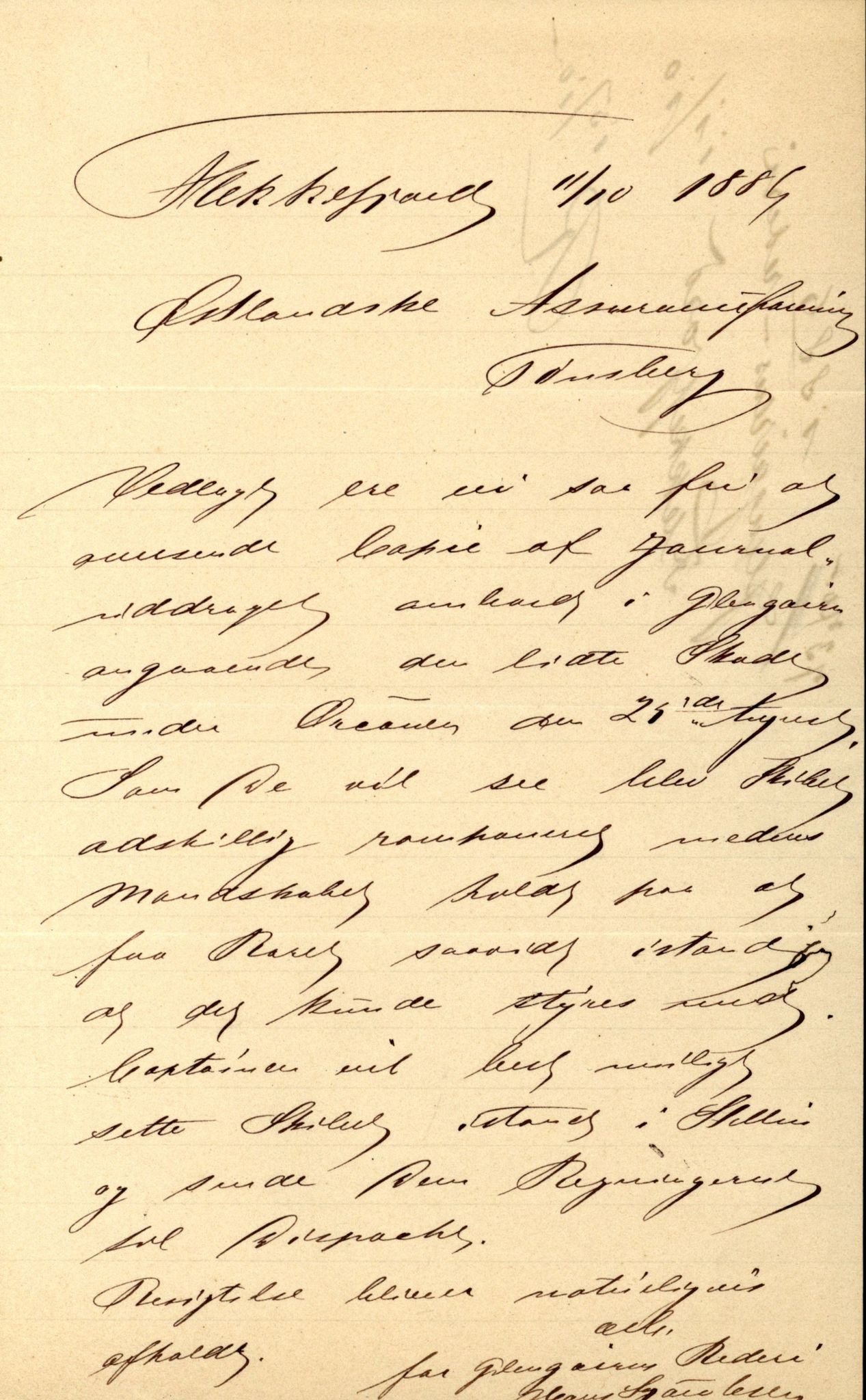 Pa 63 - Østlandske skibsassuranceforening, VEMU/A-1079/G/Ga/L0019/0009: Havaridokumenter / Føyenland, Glengairn, Granfos, Seagull, 1886, p. 6