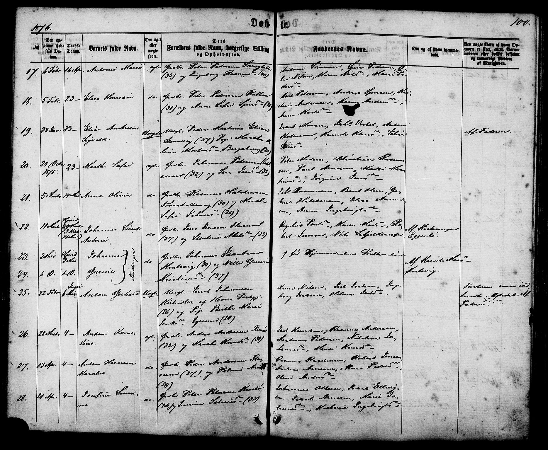 Ministerialprotokoller, klokkerbøker og fødselsregistre - Møre og Romsdal, AV/SAT-A-1454/507/L0071: Parish register (official) no. 507A06, 1863-1878, p. 100