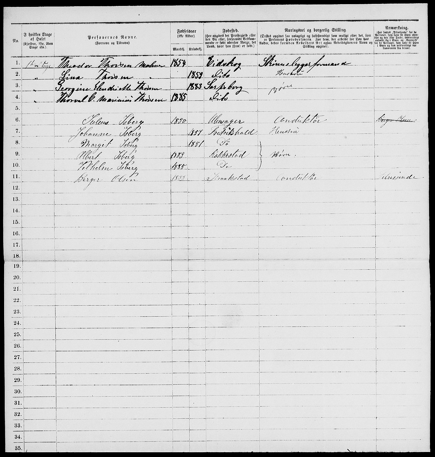 RA, 1885 census for 0102 Sarpsborg, 1885, p. 347
