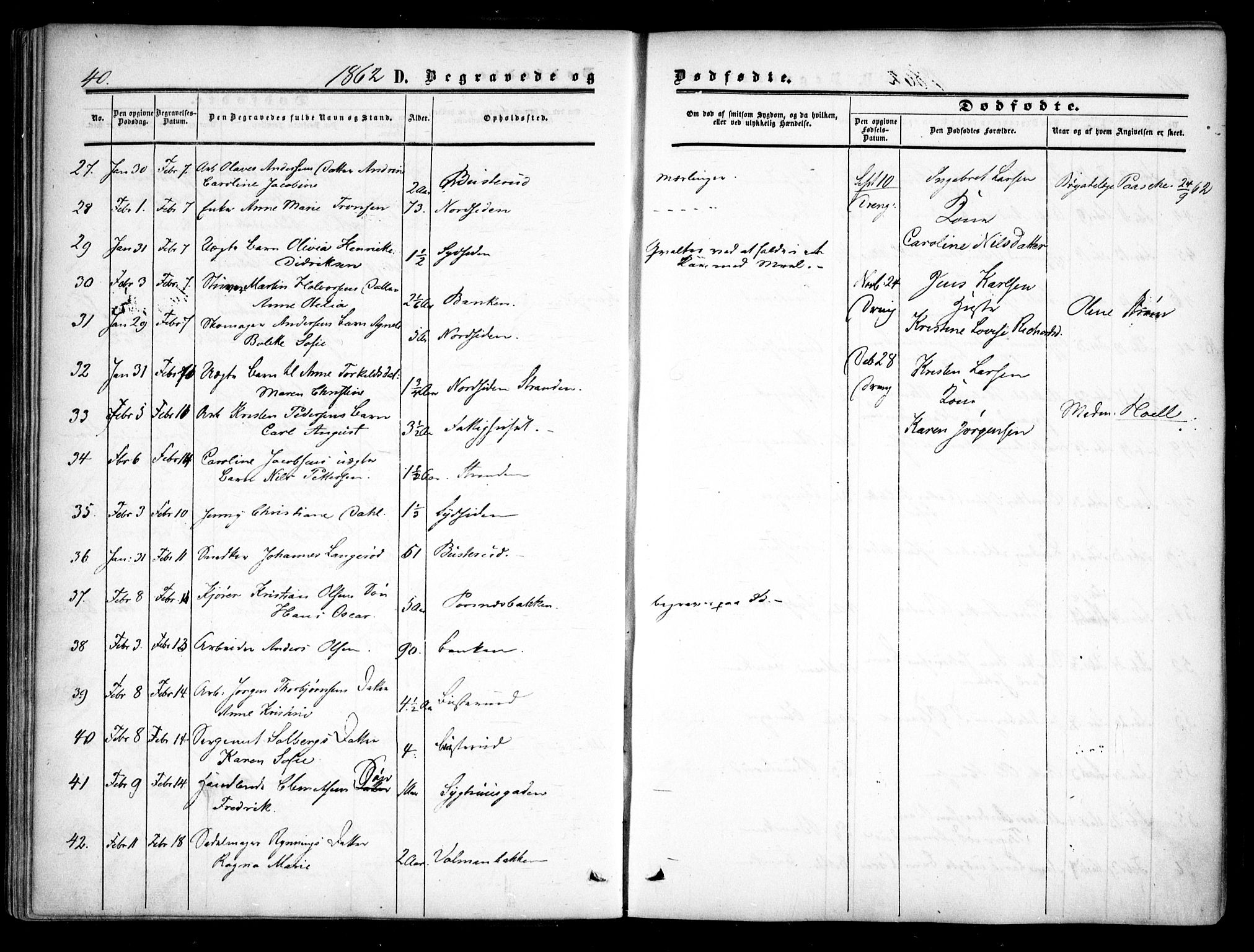 Halden prestekontor Kirkebøker, SAO/A-10909/F/Fa/L0008: Parish register (official) no. I 8, 1857-1865, p. 40
