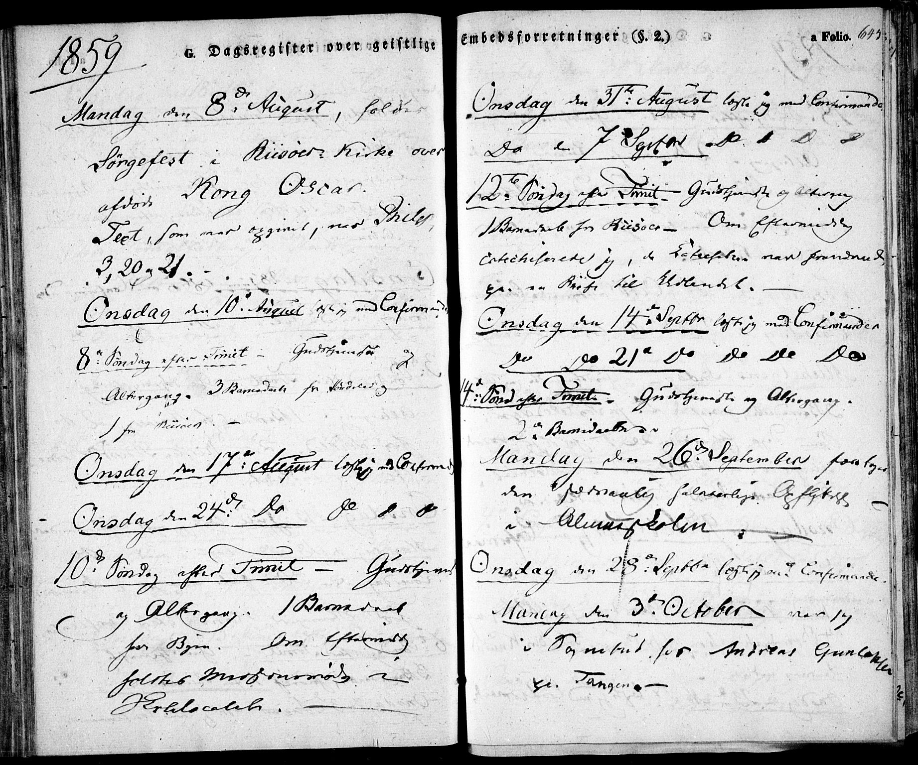 Risør sokneprestkontor, AV/SAK-1111-0035/F/Fa/L0003: Parish register (official) no. A 3, 1838-1864, p. 645