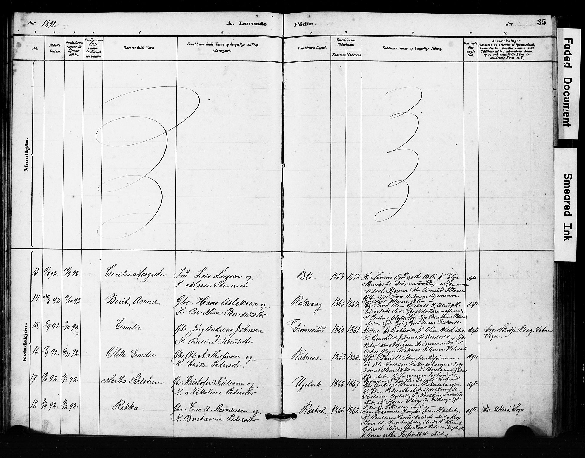 Ministerialprotokoller, klokkerbøker og fødselsregistre - Møre og Romsdal, AV/SAT-A-1454/563/L0737: Parish register (copy) no. 563C01, 1878-1916, p. 35