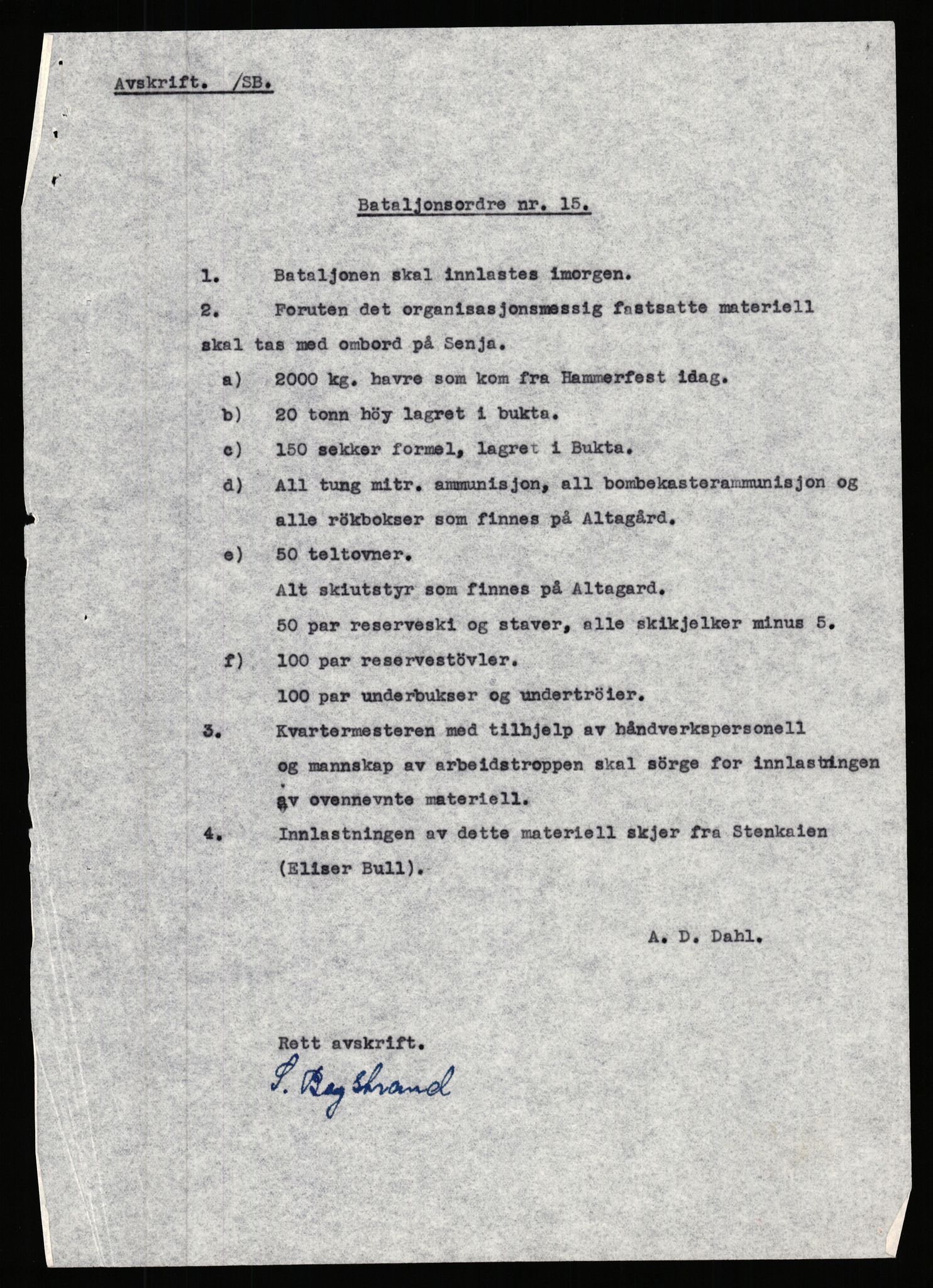 Forsvaret, Forsvarets krigshistoriske avdeling, AV/RA-RAFA-2017/Y/Yb/L0150: II-C-11-640  -  6. Divisjon: Alta bataljon, 1940-1964, p. 511