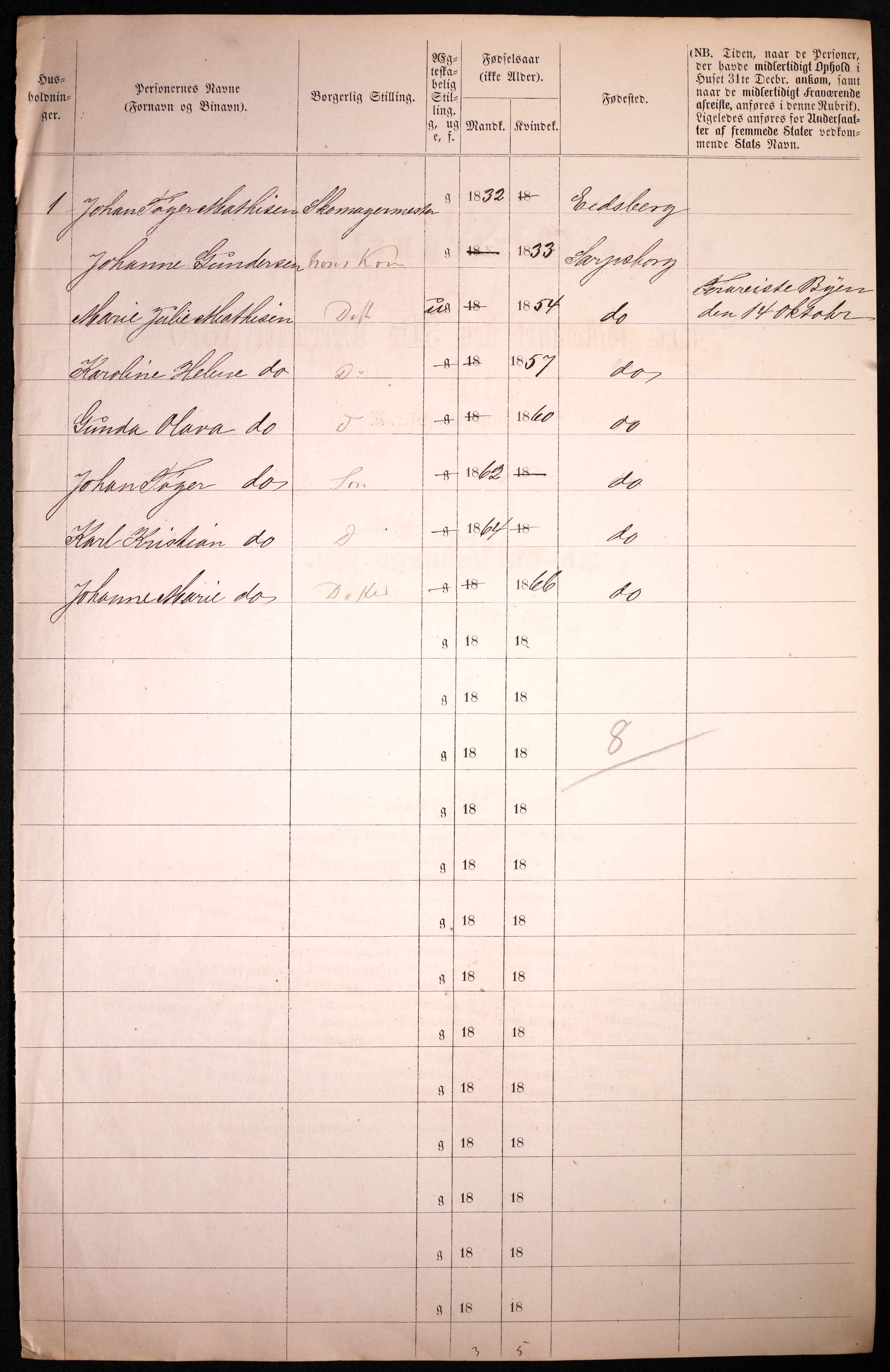 RA, 1870 census for 0102 Sarpsborg, 1870, p. 474