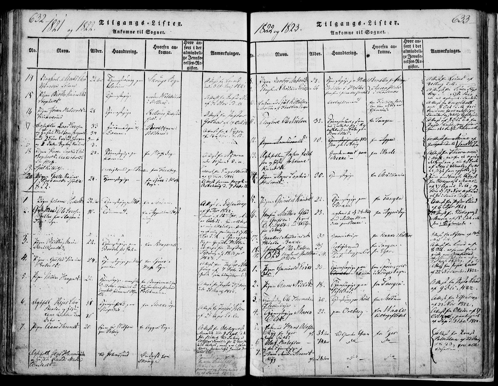Sande Kirkebøker, SAKO/A-53/F/Fa/L0003: Parish register (official) no. 3, 1814-1847, p. 632-633