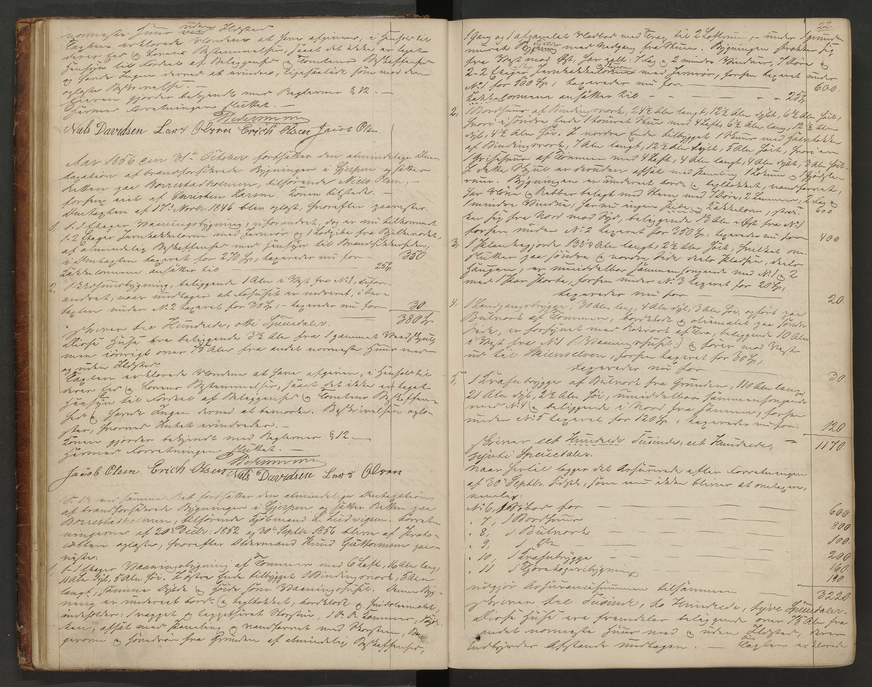 Gjerpen og Siljan lensmannskontor, AV/SAKO-A-555/Y/Ye/Yea/L0002: Branntakstprotokoll, 1856-1873