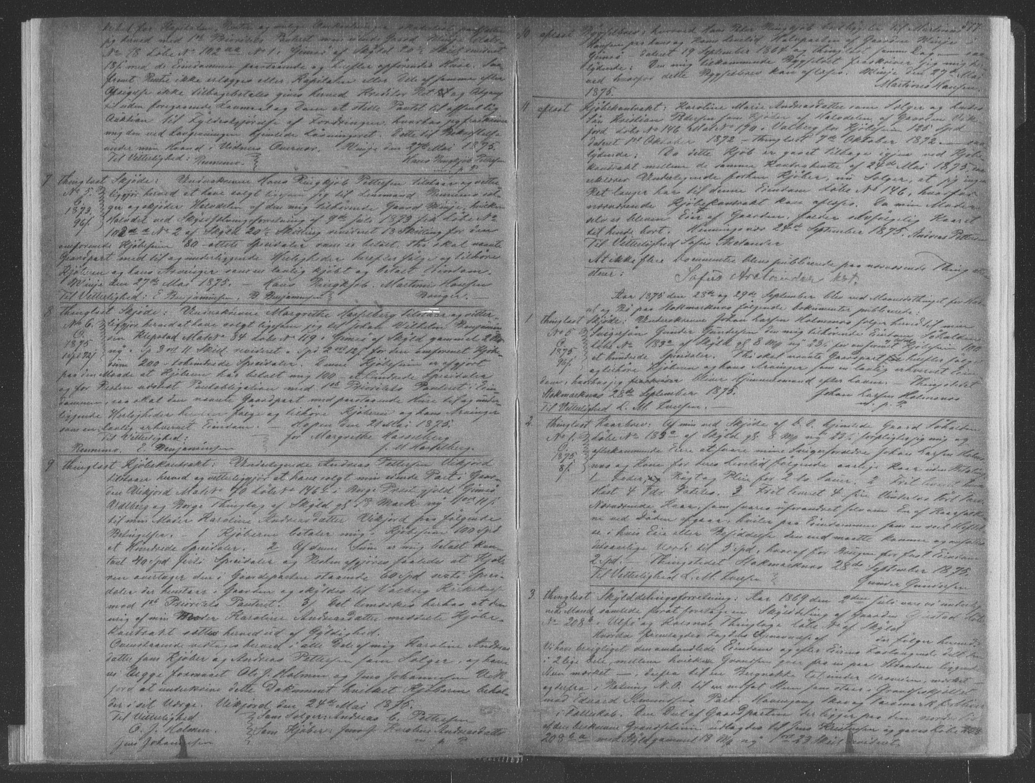 Vesterålen sorenskriveri, SAT/A-4180/1/2/2Ca/L0015: Mortgage book no. M-III, 1875-1877, p. 377
