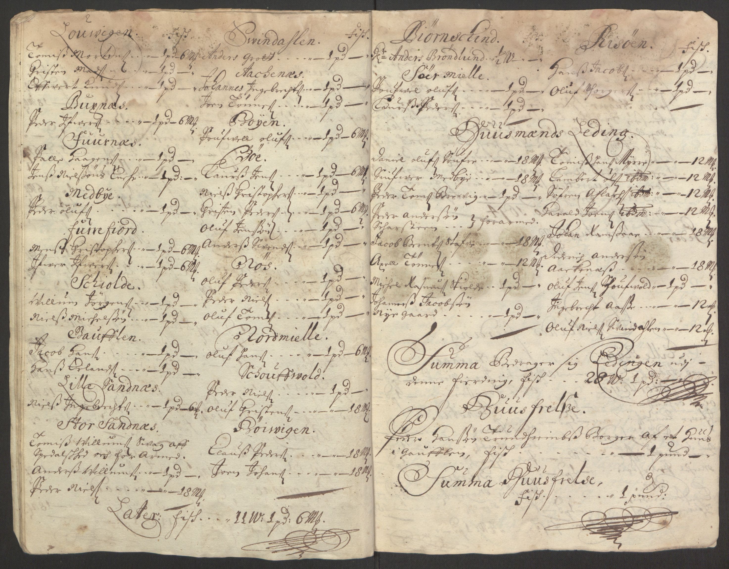 Rentekammeret inntil 1814, Reviderte regnskaper, Fogderegnskap, AV/RA-EA-4092/R67/L4677: Fogderegnskap Vesterålen, Andenes og Lofoten, 1694-1695, p. 124