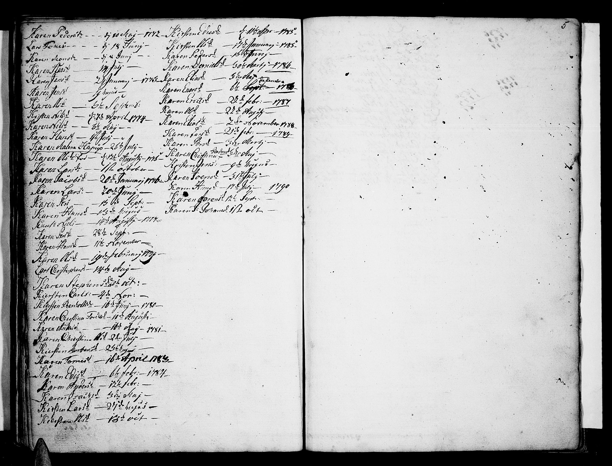 Ministerialprotokoller, klokkerbøker og fødselsregistre - Nordland, AV/SAT-A-1459/853/L0766: Parish register (official) no. 853A05, 1745-1791