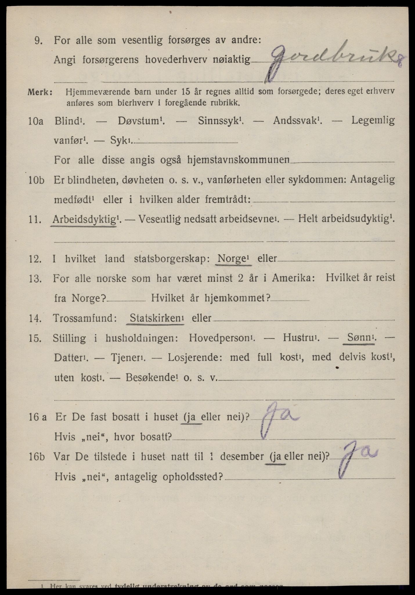 SAT, 1920 census for Norddal, 1920, p. 2810