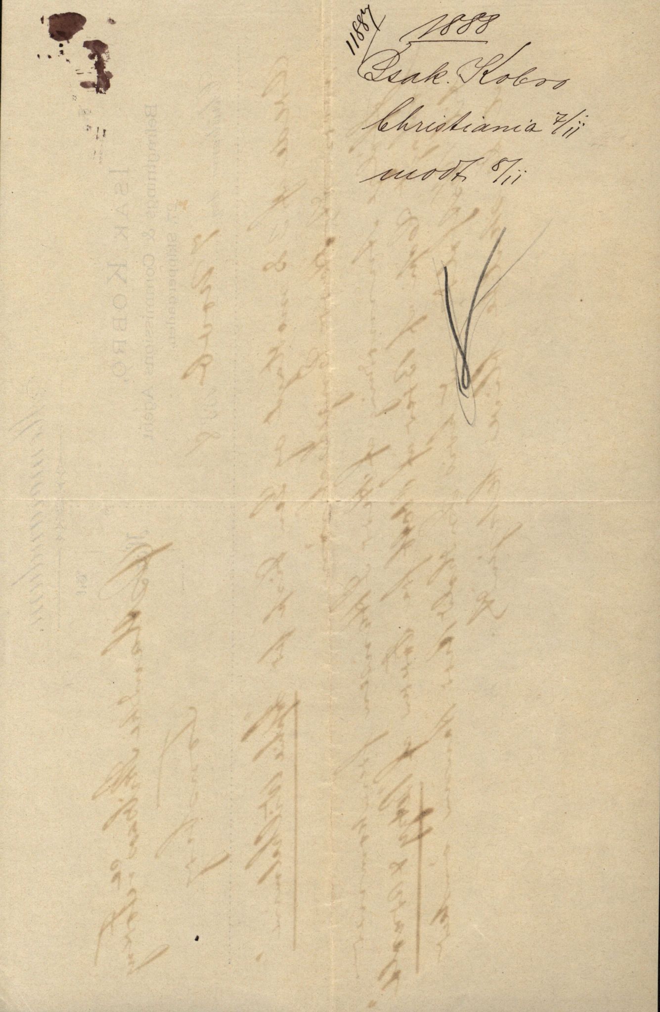Pa 63 - Østlandske skibsassuranceforening, VEMU/A-1079/G/Ga/L0021/0008: Havaridokumenter / Betsy & Arnold, Bertrand, Brillant, Britania, 1888, p. 5