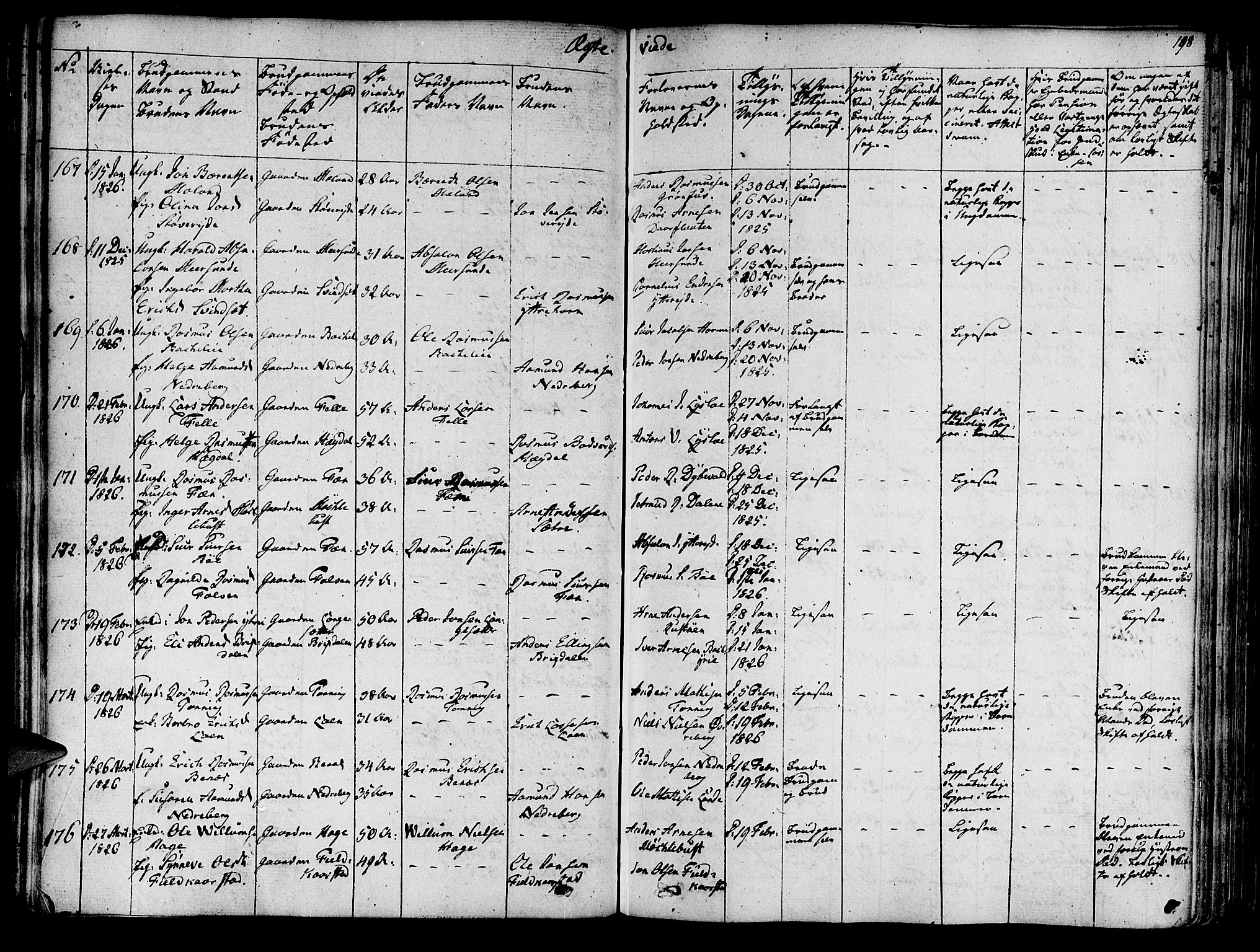 Innvik sokneprestembete, SAB/A-80501: Parish register (official) no. A 3, 1820-1832, p. 198