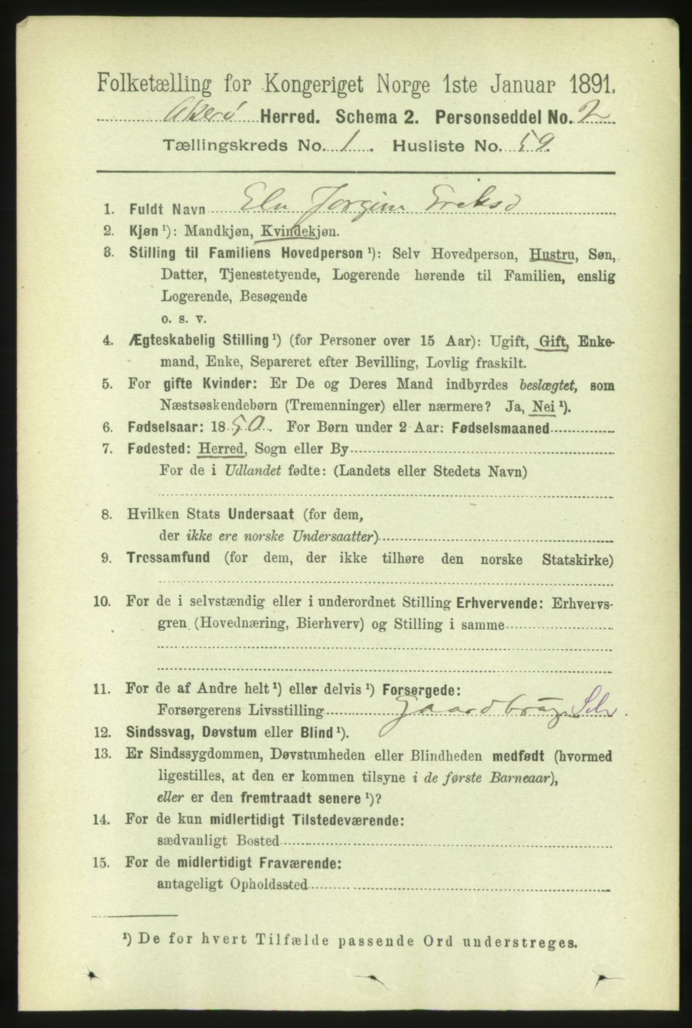 RA, 1891 census for 1545 Aukra, 1891, p. 478