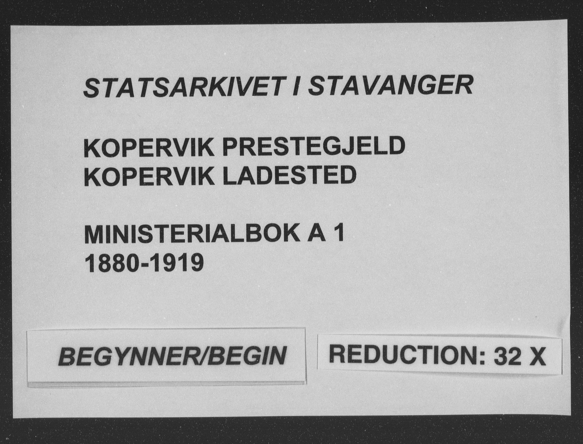 Kopervik sokneprestkontor, SAST/A-101850/H/Ha/Haa/L0001: Parish register (official) no. A 1, 1880-1919