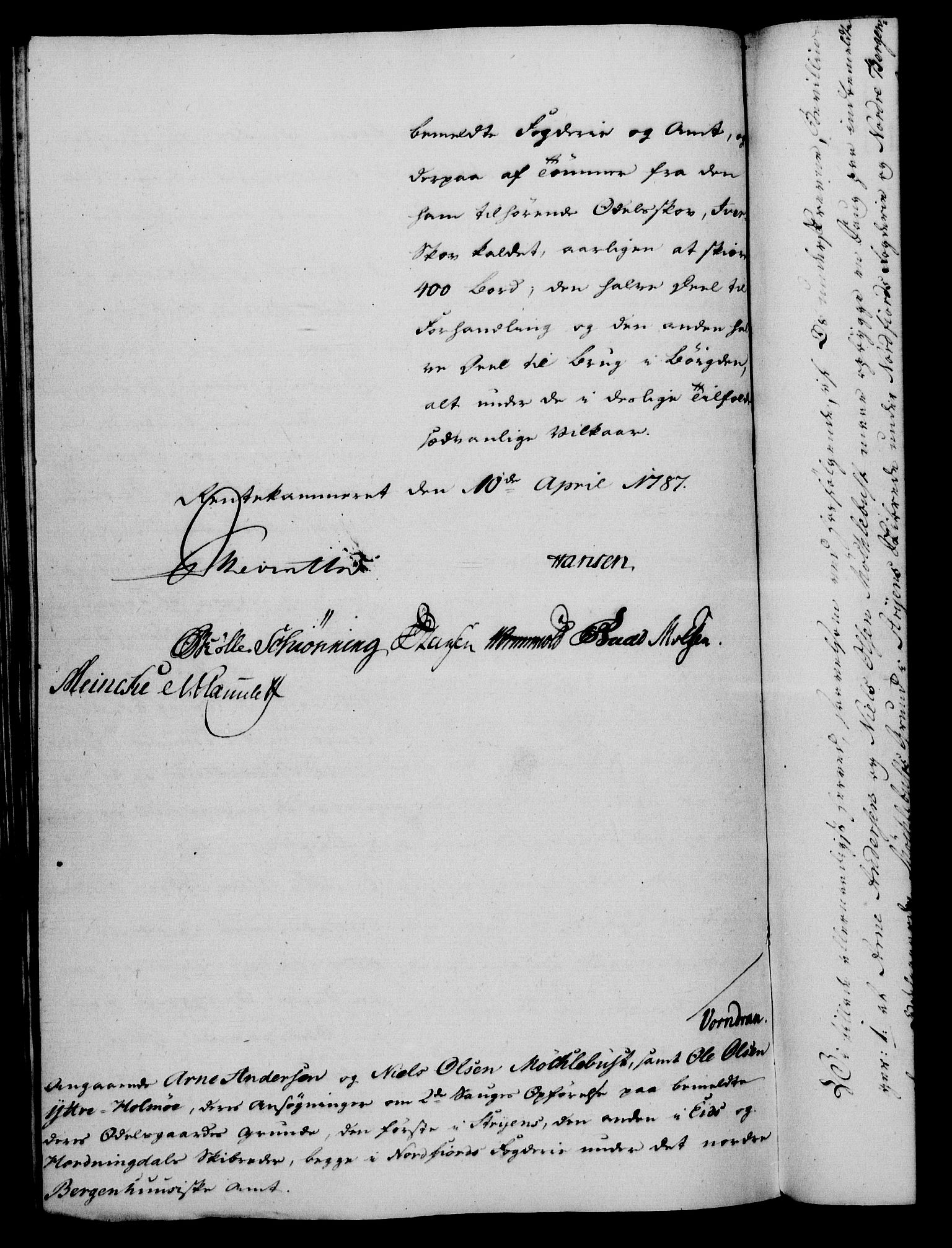 Rentekammeret, Kammerkanselliet, RA/EA-3111/G/Gf/Gfa/L0069: Norsk relasjons- og resolusjonsprotokoll (merket RK 52.69), 1787, p. 299