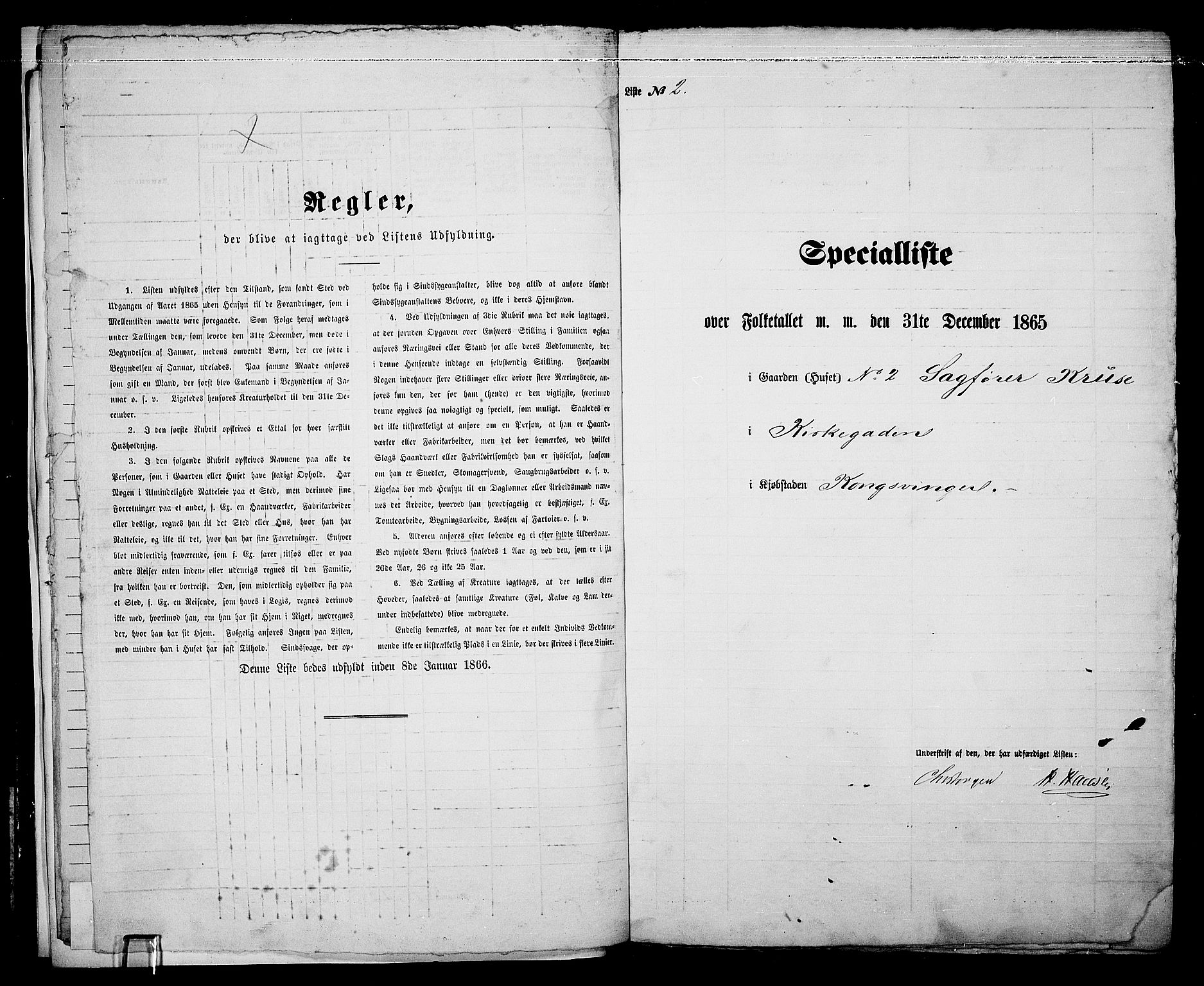 RA, 1865 census for Vinger/Kongsvinger, 1865, p. 9