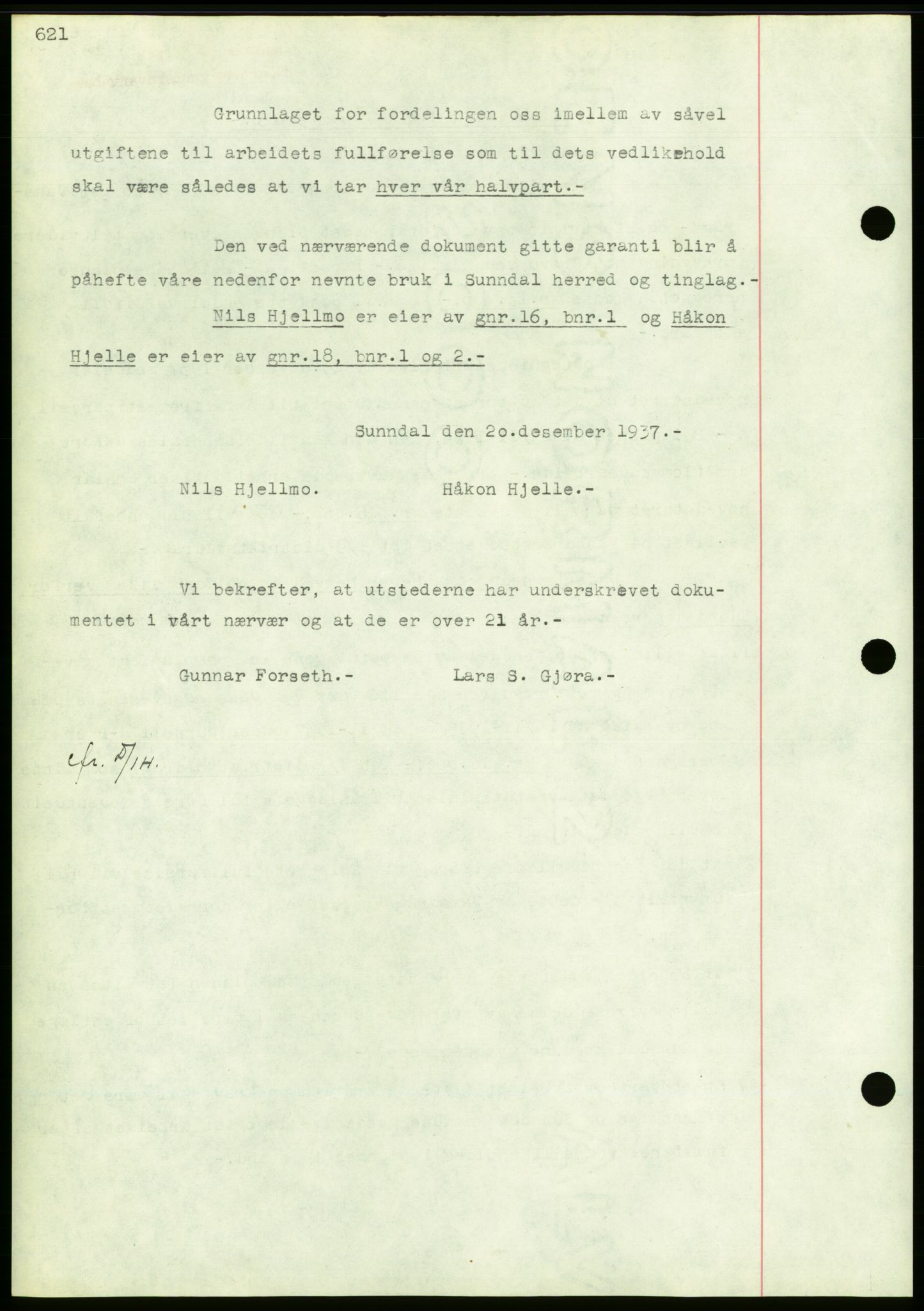 Nordmøre sorenskriveri, AV/SAT-A-4132/1/2/2Ca/L0092: Mortgage book no. B82, 1937-1938, Diary no: : 187/1938