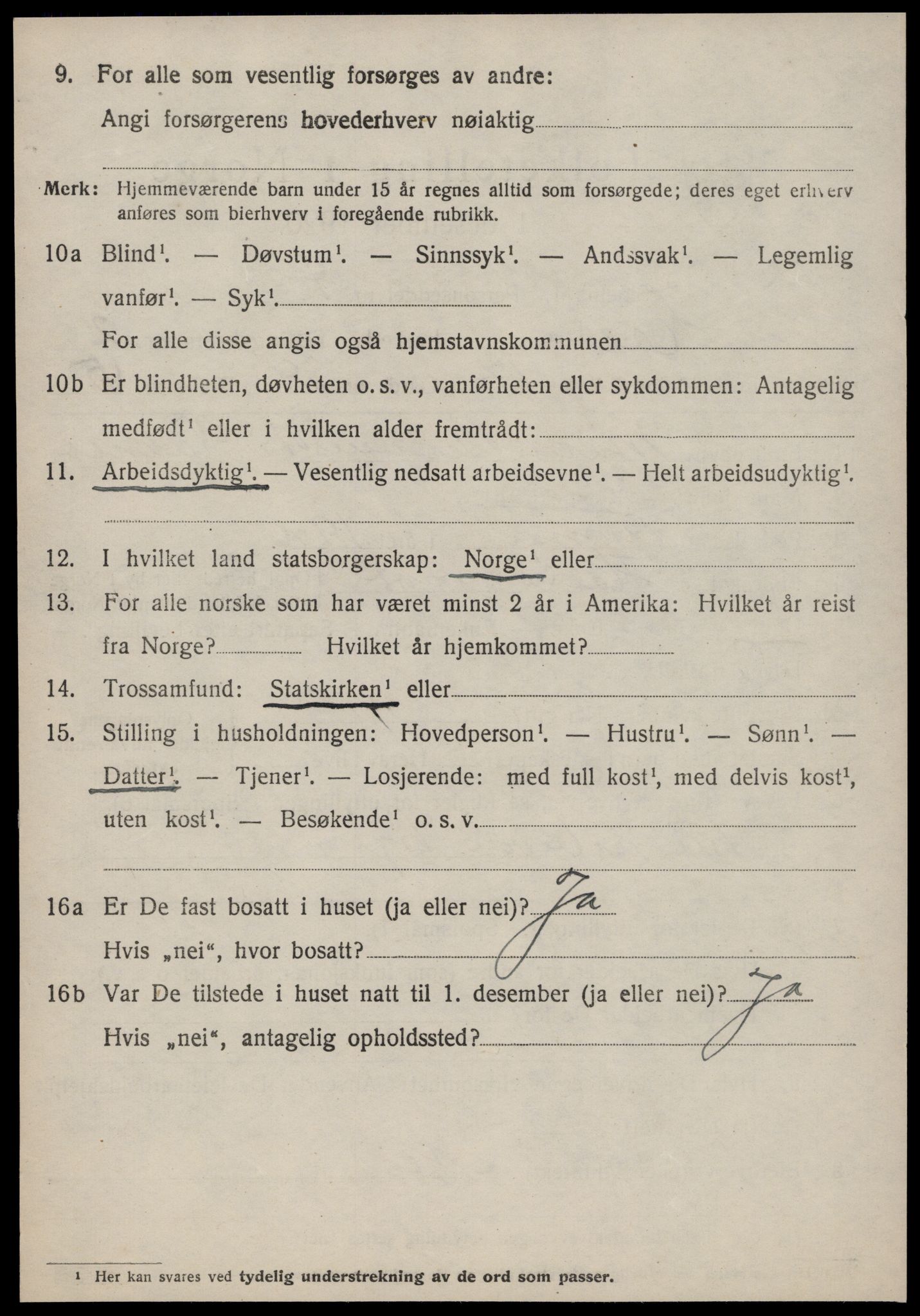 SAT, 1920 census for Halsa, 1920, p. 1085