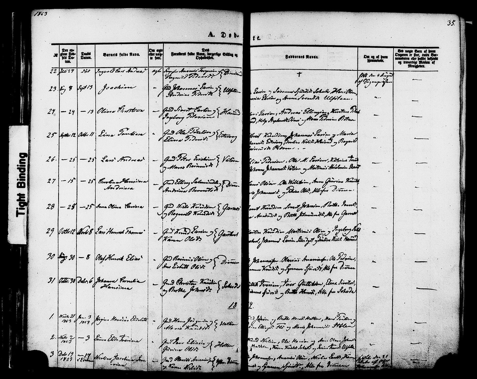 Ministerialprotokoller, klokkerbøker og fødselsregistre - Møre og Romsdal, AV/SAT-A-1454/509/L0105: Parish register (official) no. 509A03, 1848-1882, p. 35