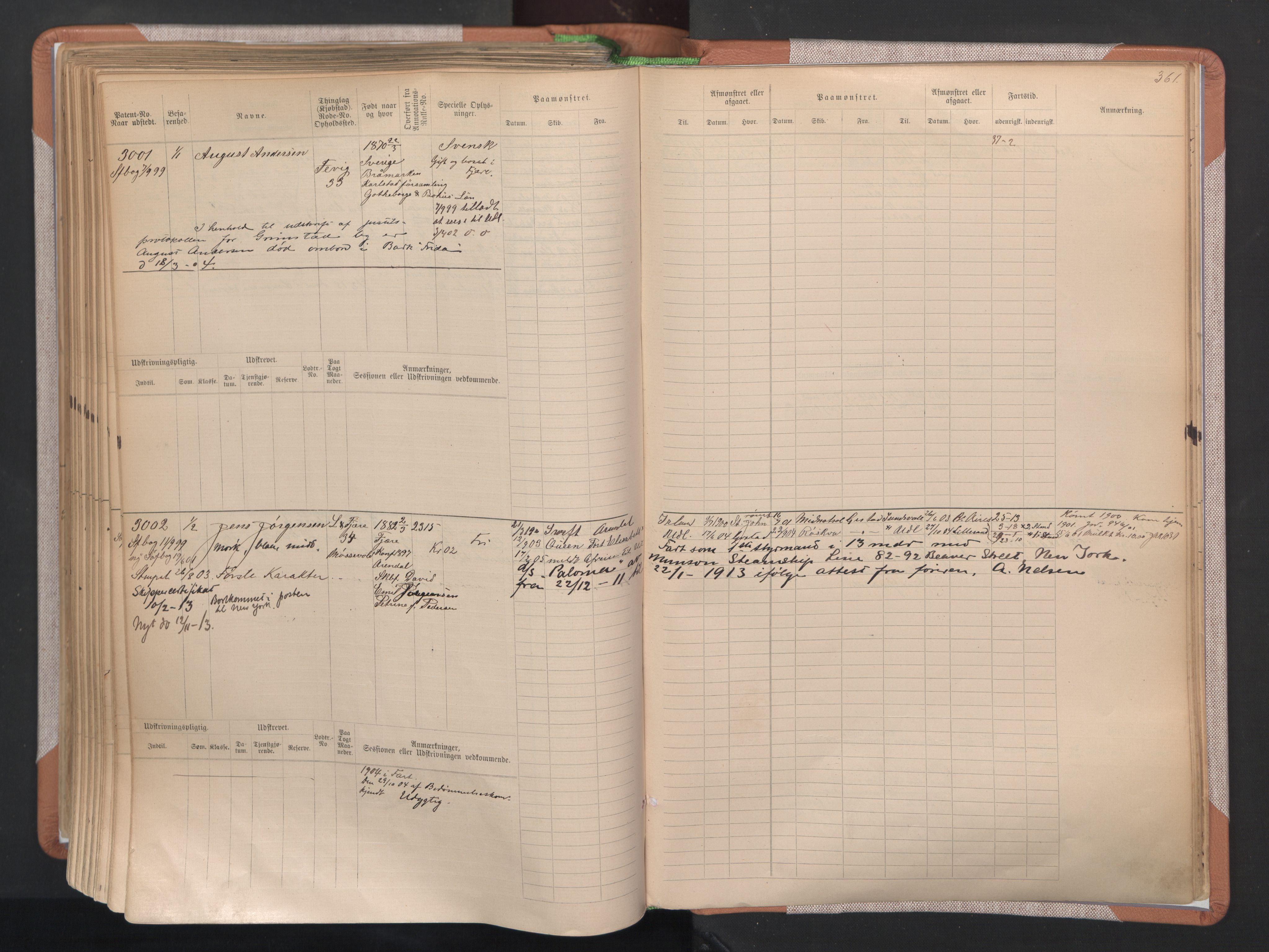 Grimstad mønstringskrets, AV/SAK-2031-0013/F/Fb/L0004: Hovedrulle A nr 2277-3042, F-7, 1889-1940, p. 369