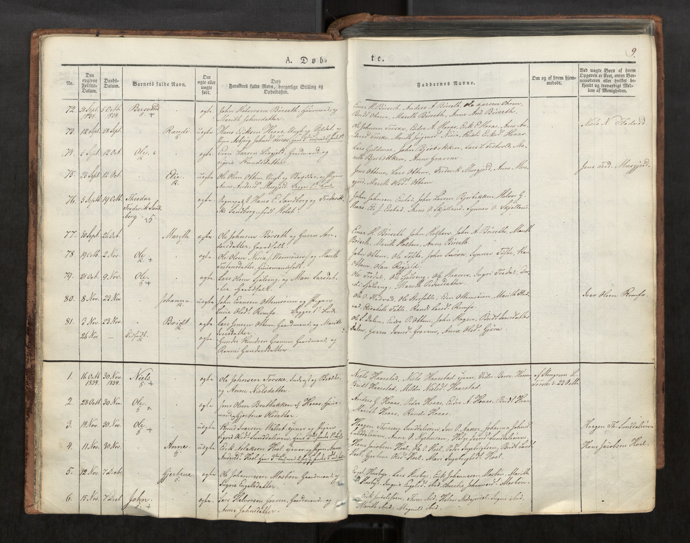 Ministerialprotokoller, klokkerbøker og fødselsregistre - Møre og Romsdal, AV/SAT-A-1454/590/L1012: Parish register (official) no. 590A04, 1832-1846, p. 9