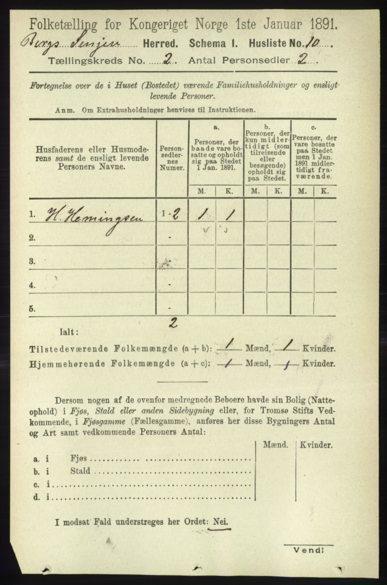 RA, 1891 census for 1929 Berg, 1891, p. 586