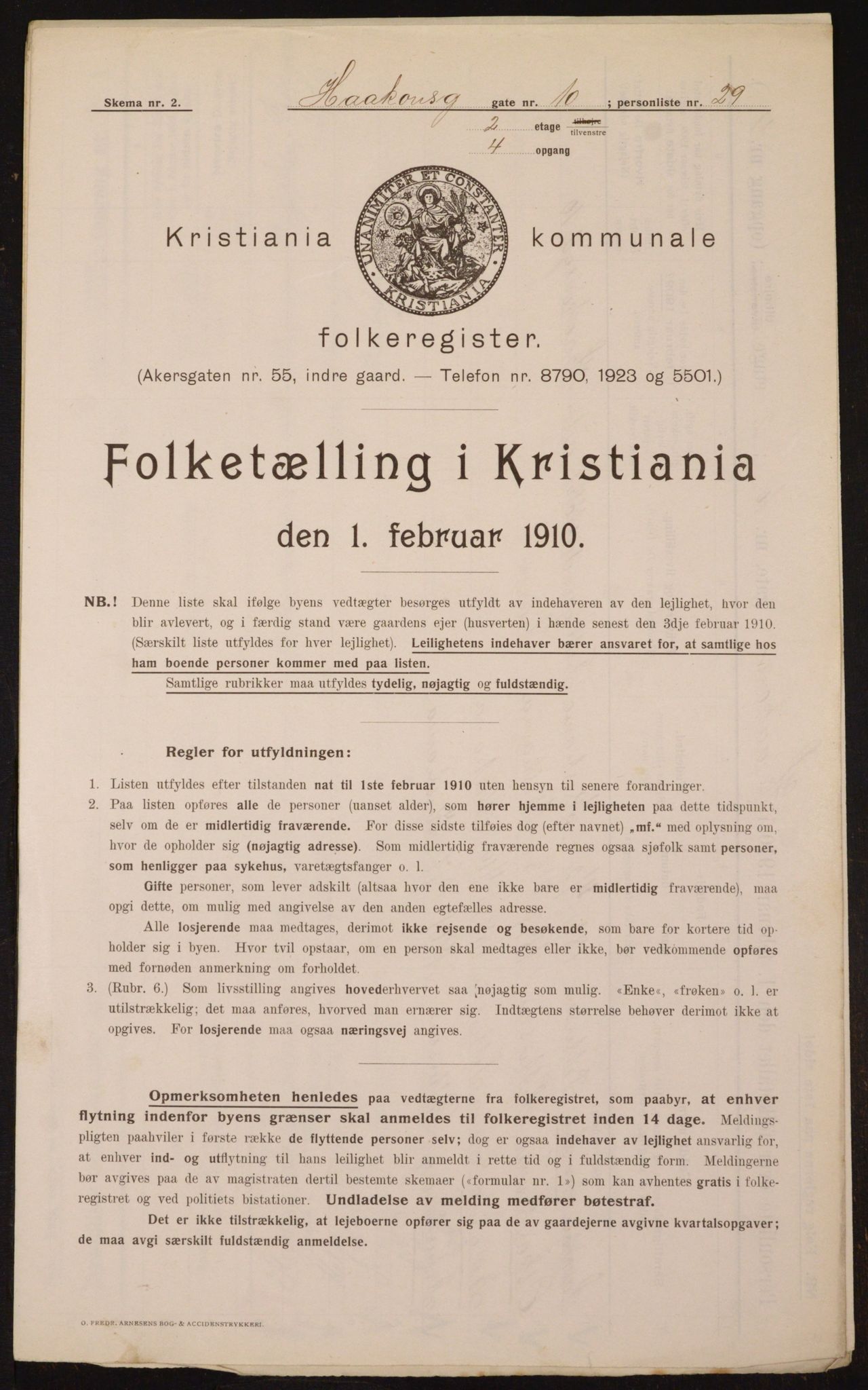 OBA, Municipal Census 1910 for Kristiania, 1910, p. 41830