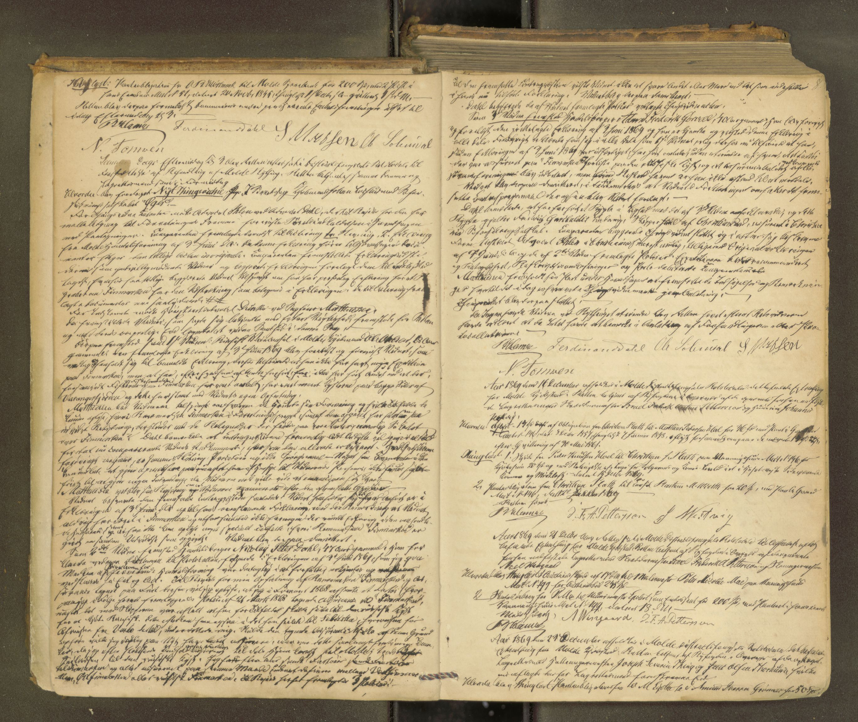 Molde byfogd, AV/SAT-A-0025/1/1A/L0011: Justisprotokoll, 1869-1880, p. 7b-8a