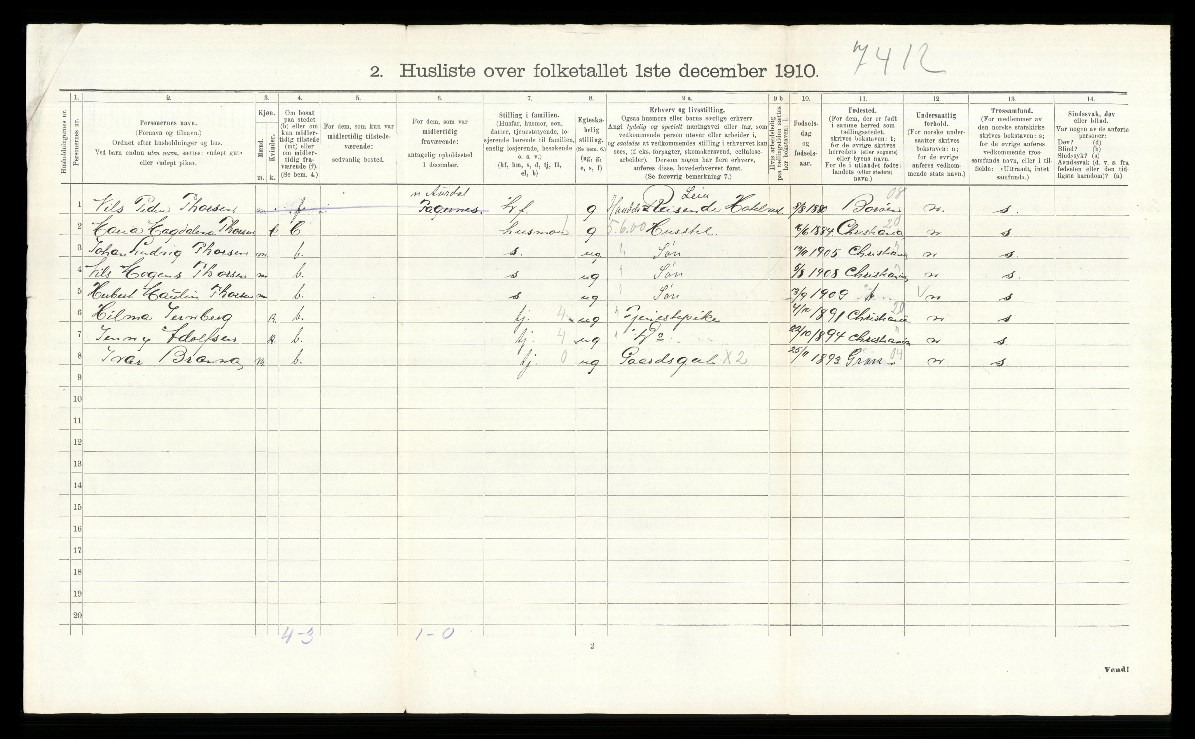 RA, 1910 census for Brandbu, 1910, p. 1399