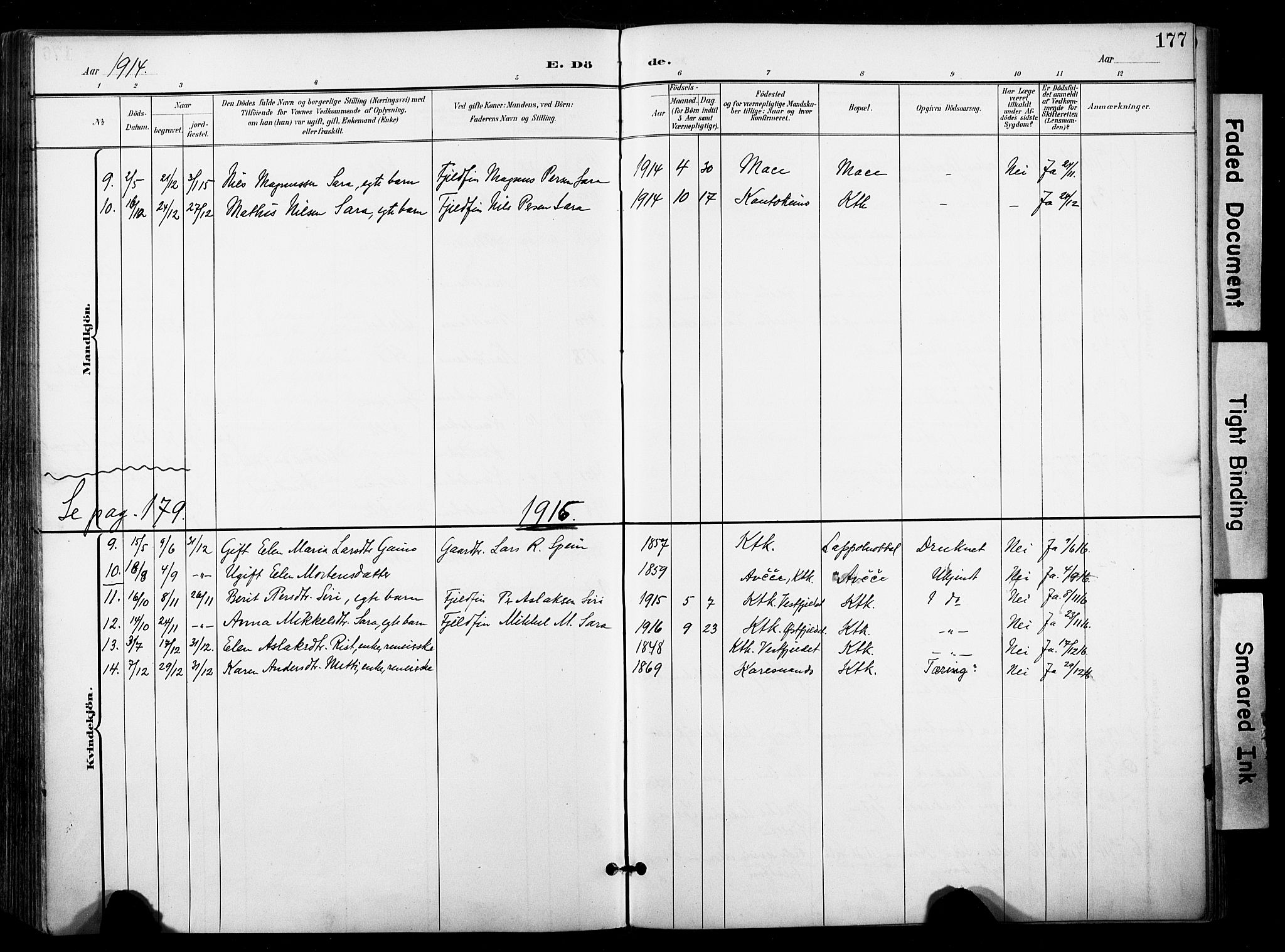 Kautokeino sokneprestembete, AV/SATØ-S-1340/H/Ha/L0005.kirke: Parish register (official) no. 5, 1896-1916, p. 177