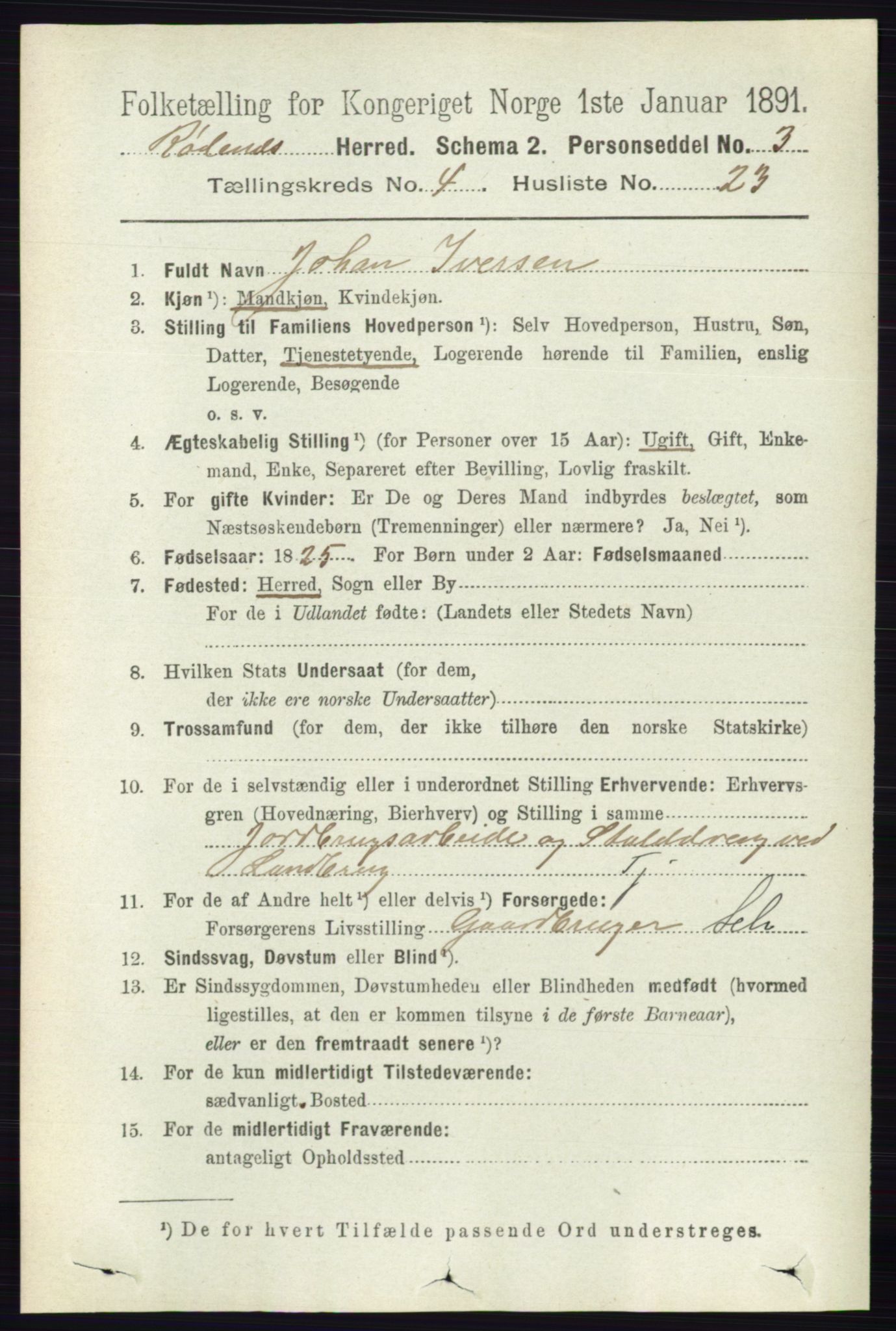 RA, 1891 census for 0120 Rødenes, 1891, p. 1761