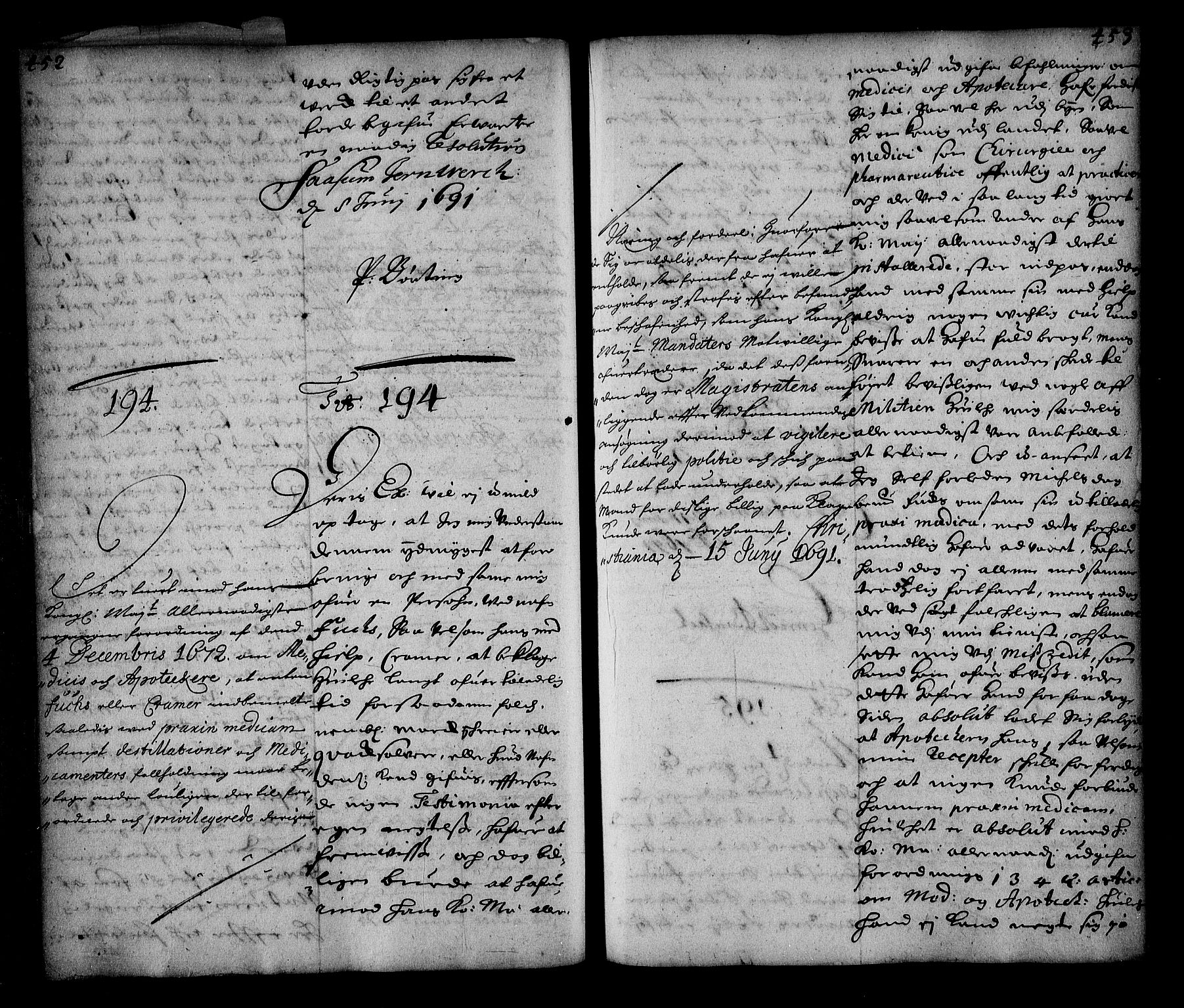 Stattholderembetet 1572-1771, AV/RA-EA-2870/Ae/L0008: Supplikasjons- og resolusjonsprotokoll, 1691, p. 452-453