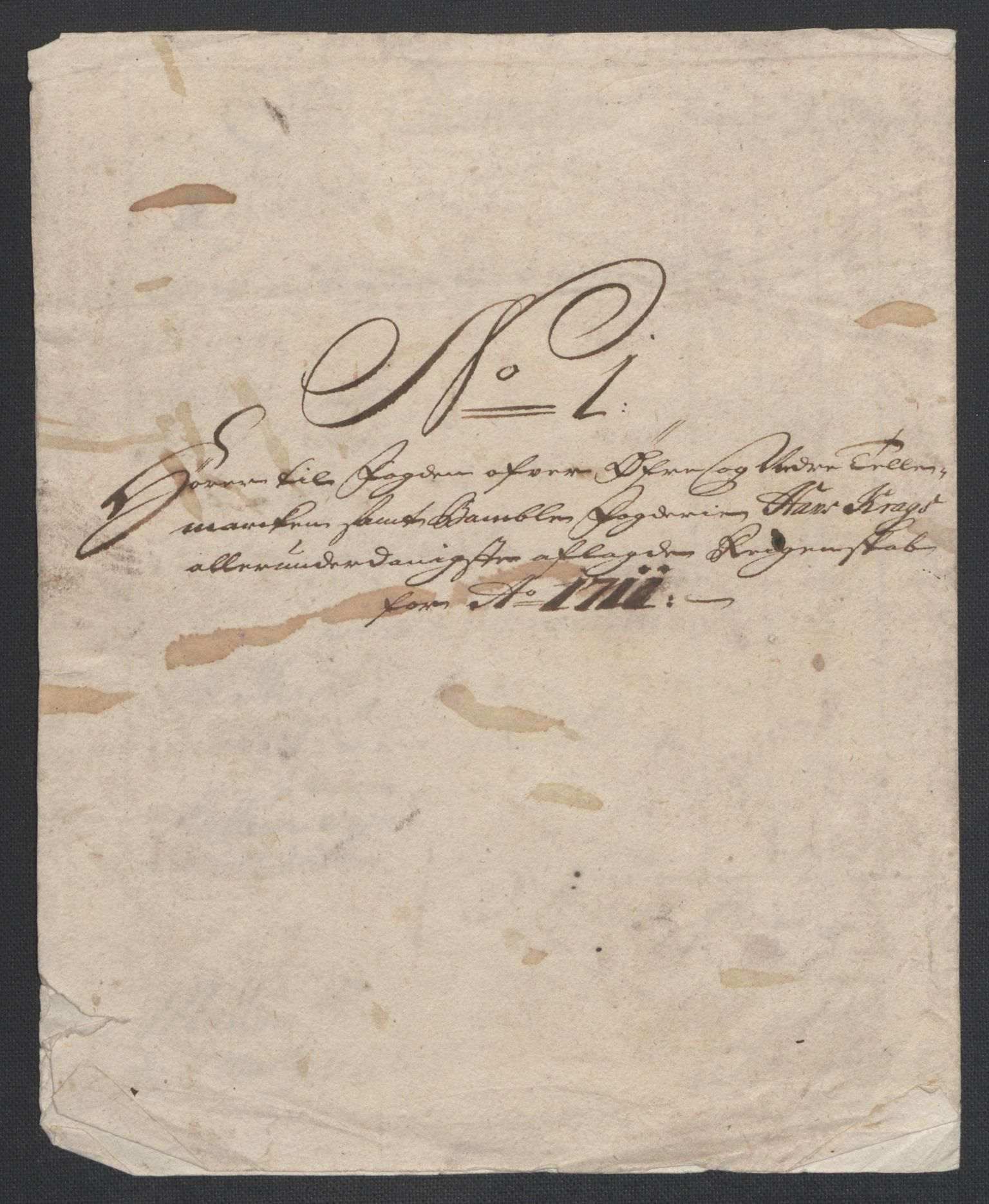 Rentekammeret inntil 1814, Reviderte regnskaper, Fogderegnskap, AV/RA-EA-4092/R36/L2120: Fogderegnskap Øvre og Nedre Telemark og Bamble, 1711, p. 28