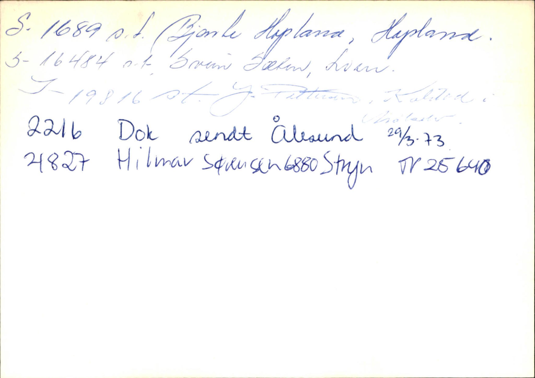Statens vegvesen, Sogn og Fjordane vegkontor, SAB/A-5301/4/F/L0131: Eigarregister Høyanger P-Å. Stryn S-Å, 1945-1975, p. 2039