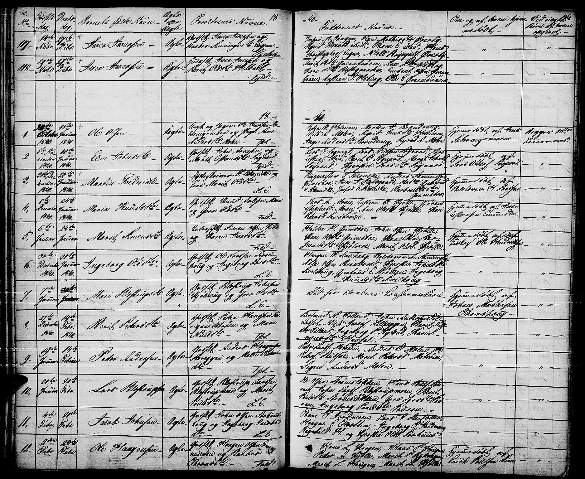 Tynset prestekontor, AV/SAH-PREST-058/H/Ha/Haa/L0019: Parish register (official) no. 19, 1829-1847, p. 86