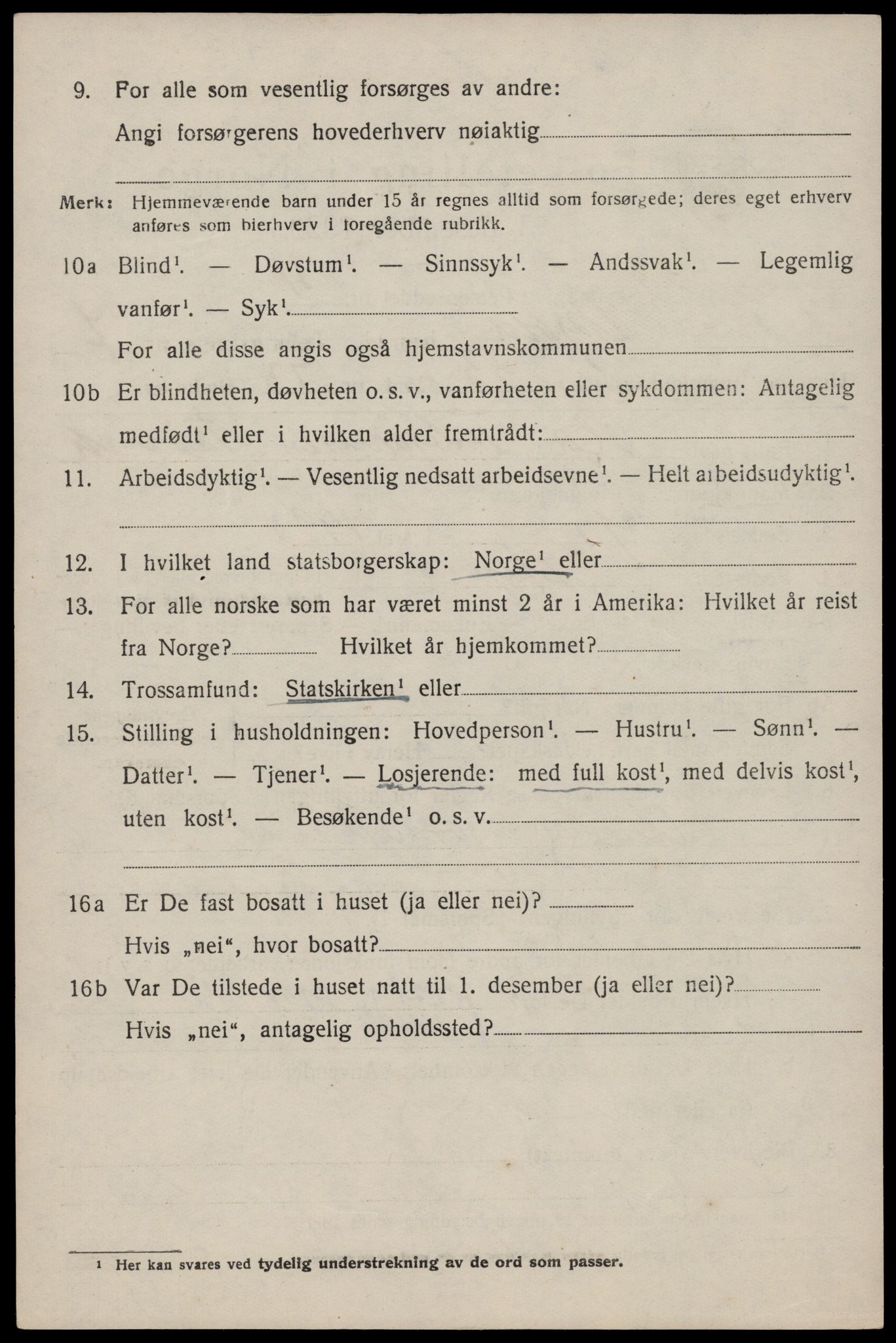 SAST, 1920 census for Skjold, 1920, p. 4181