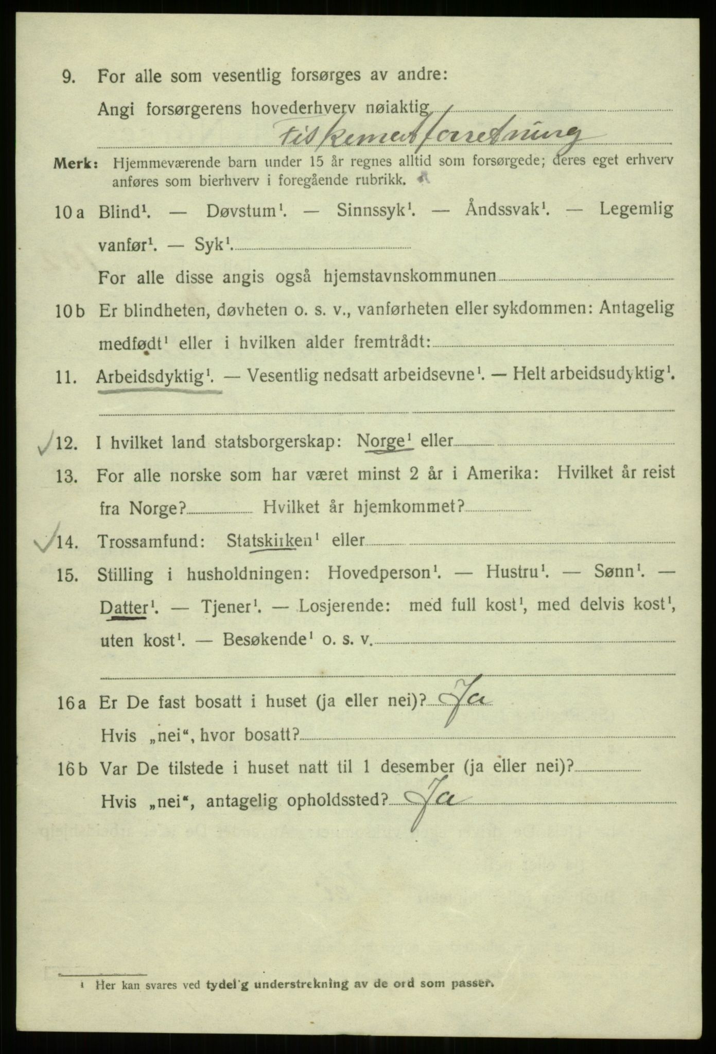 SAB, 1920 census for Bergen, 1920, p. 178439