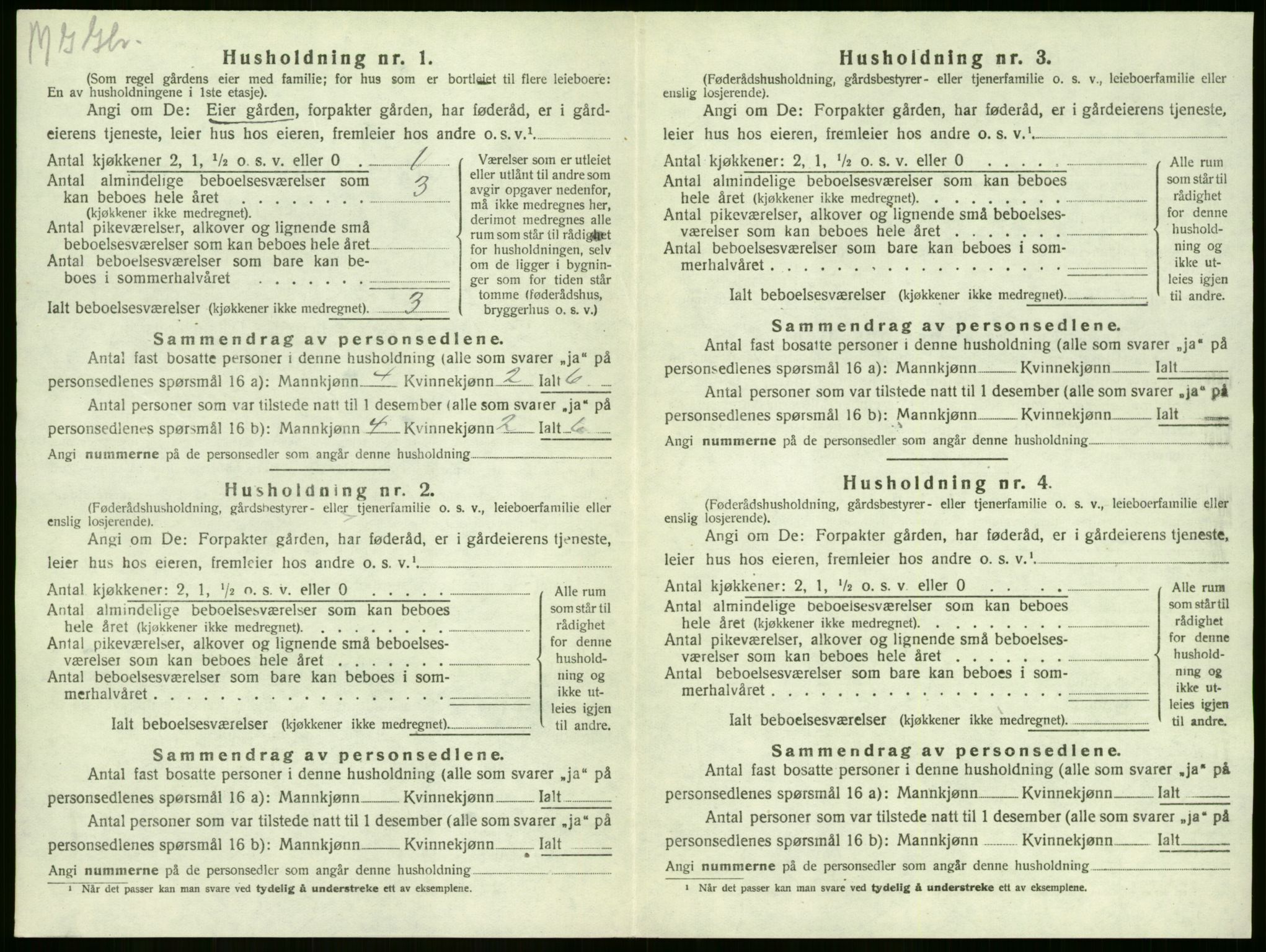 SAKO, 1920 census for Sandeherred, 1920, p. 1445