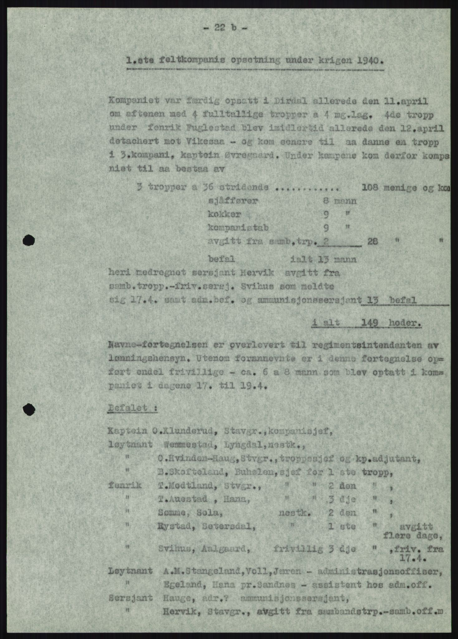 Forsvaret, Forsvarets krigshistoriske avdeling, AV/RA-RAFA-2017/Y/Yb/L0091: II-C-11-321  -  3. Divisjon., 1940, p. 1082