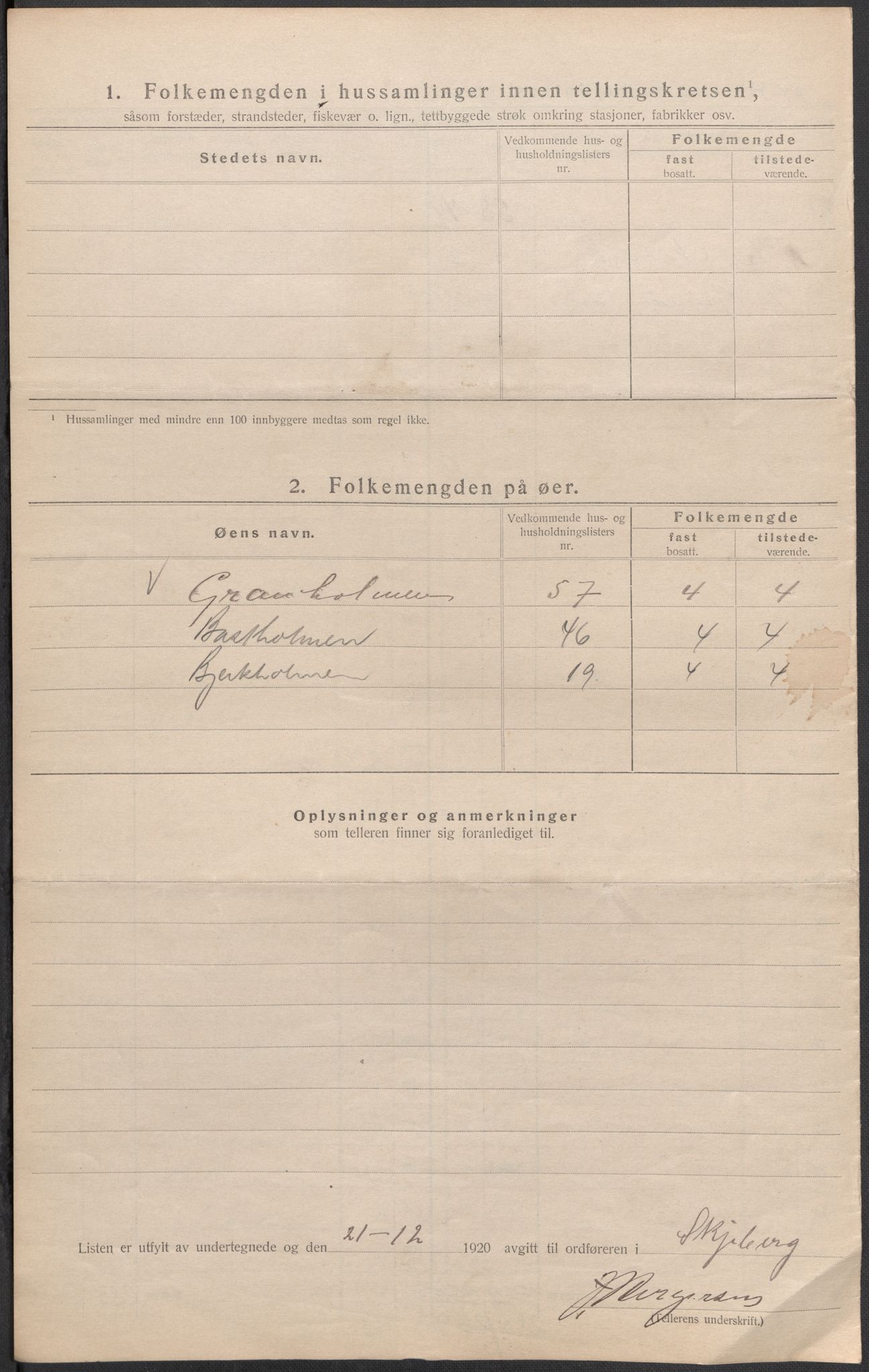 SAO, 1920 census for Skjeberg, 1920, p. 26