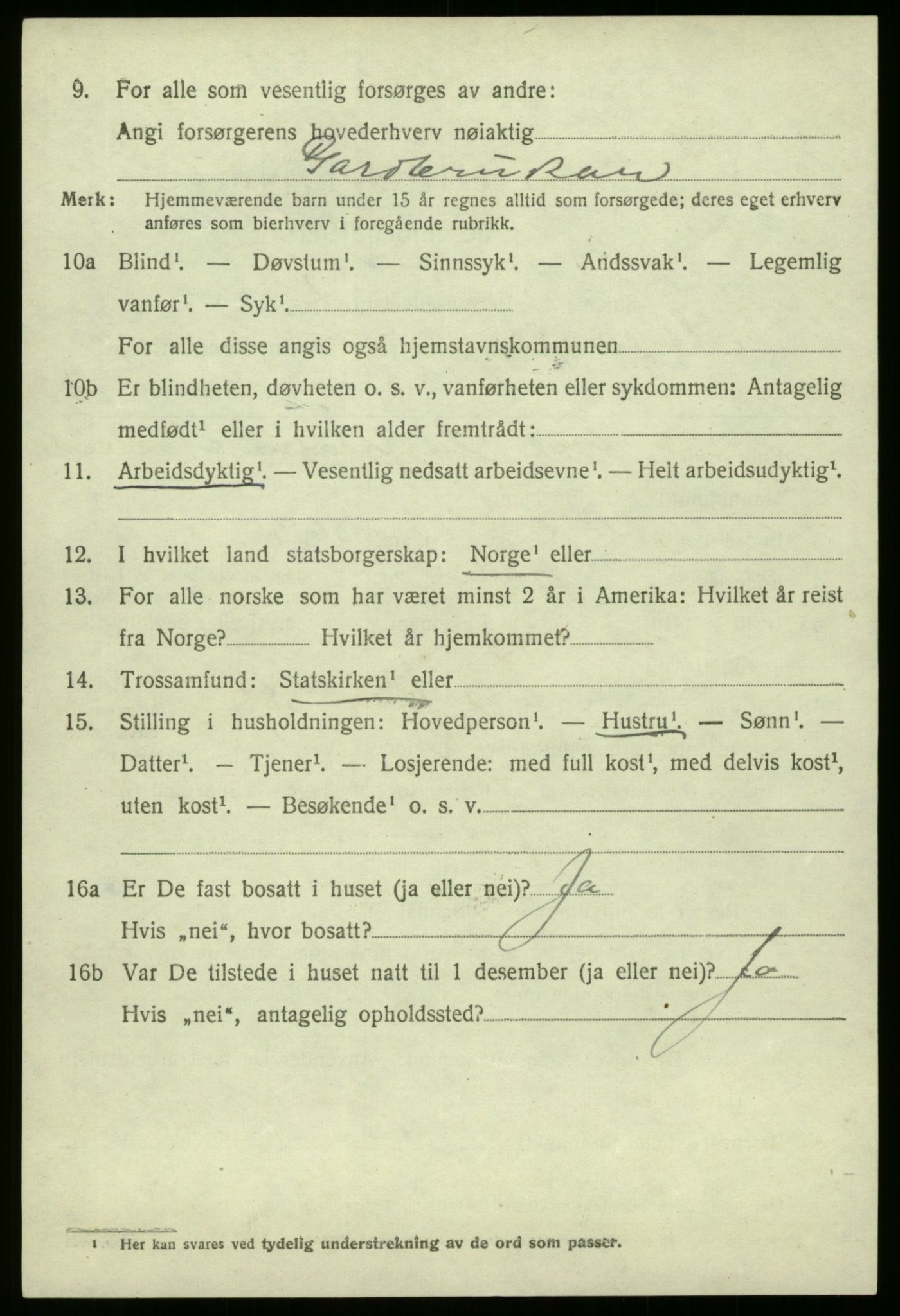 SAB, 1920 census for Askvoll, 1920, p. 3269