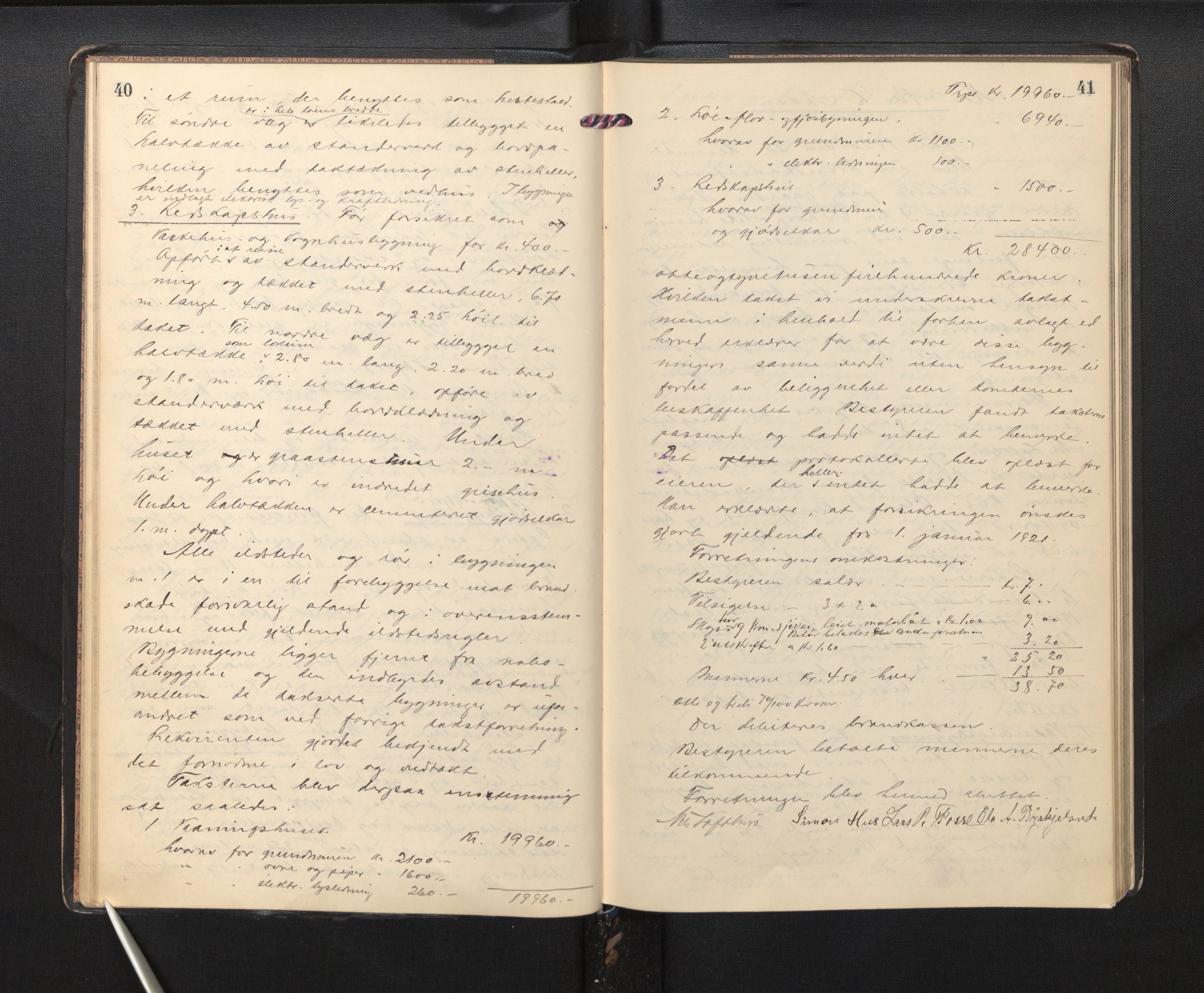 Lensmannen i Kvam, AV/SAB-A-33201/0012/L0003: Branntakstprotokoll, 1919-1941, p. 40-41