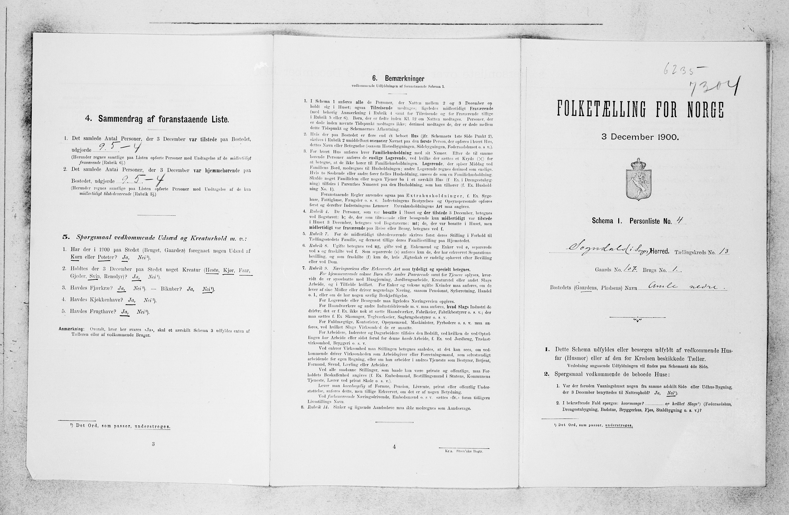 SAB, 1900 census for Sogndal, 1900, p. 81