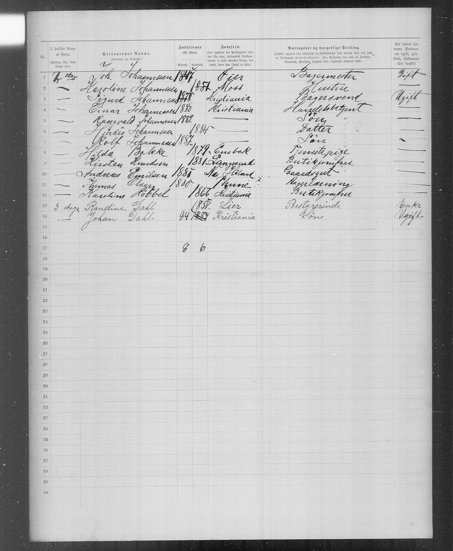 OBA, Municipal Census 1899 for Kristiania, 1899, p. 4202