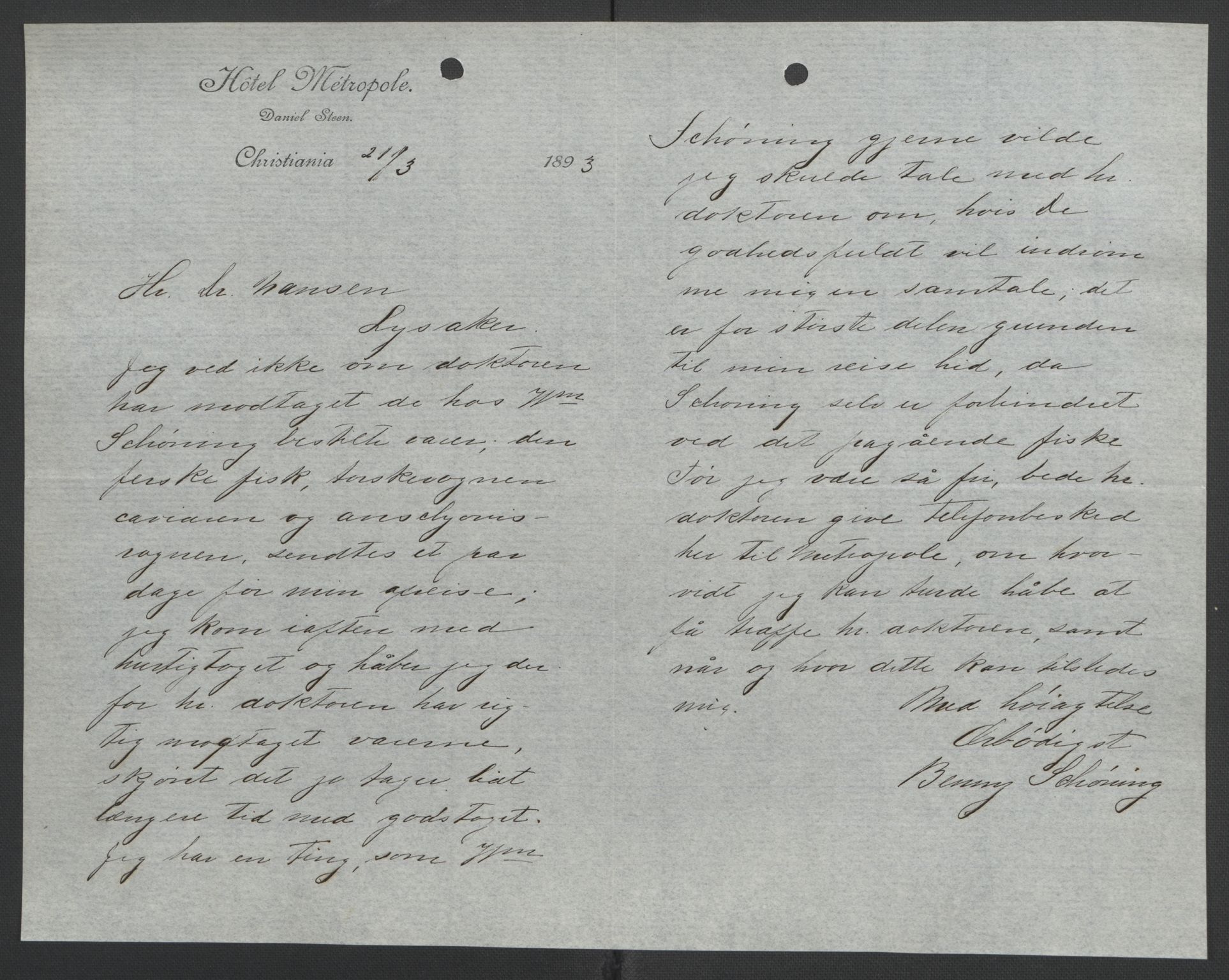 Arbeidskomitéen for Fridtjof Nansens polarekspedisjon, AV/RA-PA-0061/D/L0004: Innk. brev og telegrammer vedr. proviant og utrustning, 1892-1893, p. 553