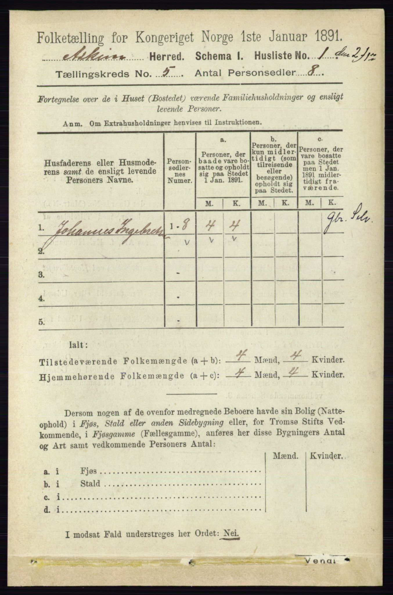 RA, 1891 census for 0124 Askim, 1891, p. 574