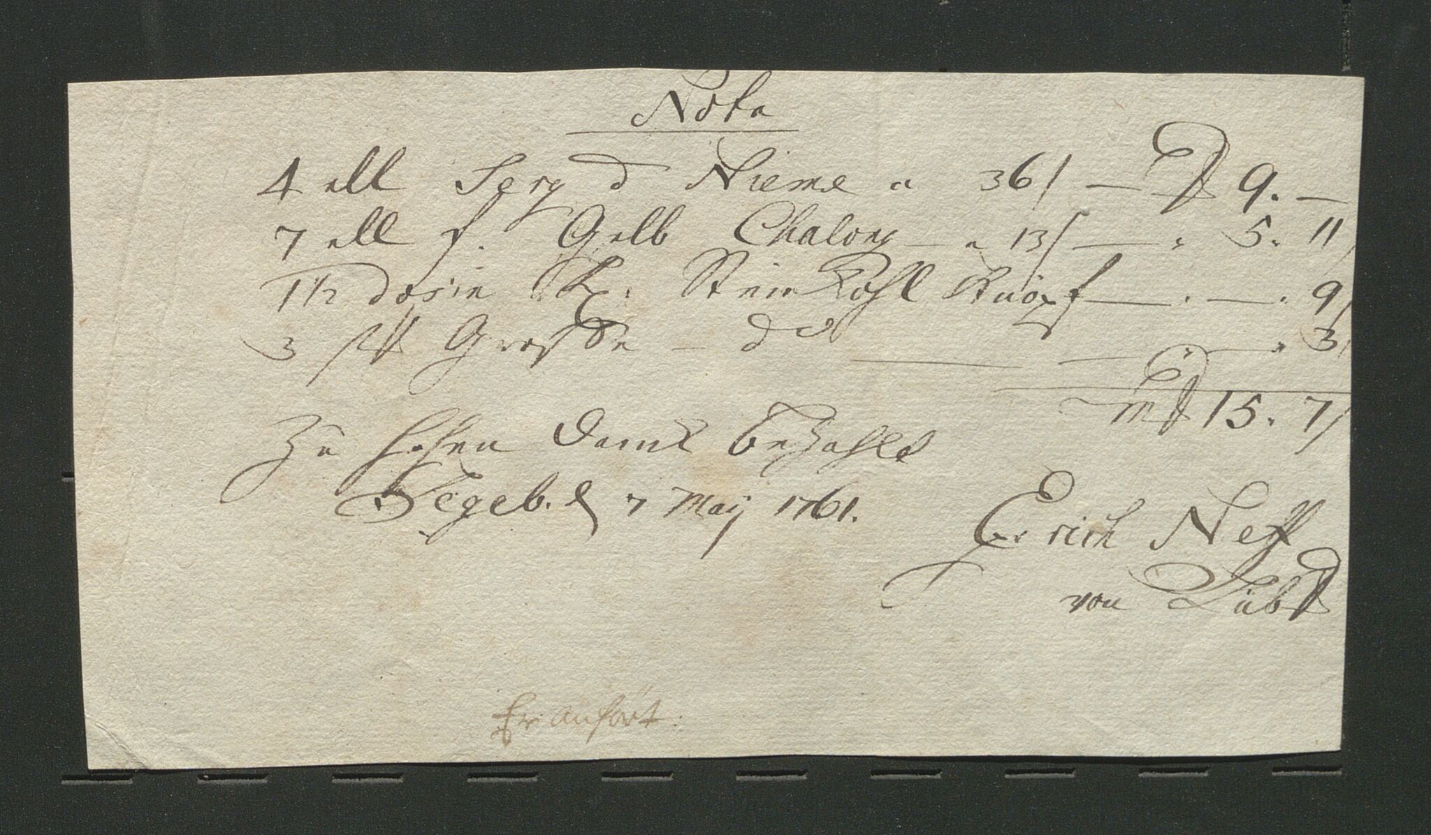 Åker i Vang, Hedmark, og familien Todderud, AV/SAH-ARK-010/J/Jc/L0002: Korrespondanse, 1753-1762, p. 376