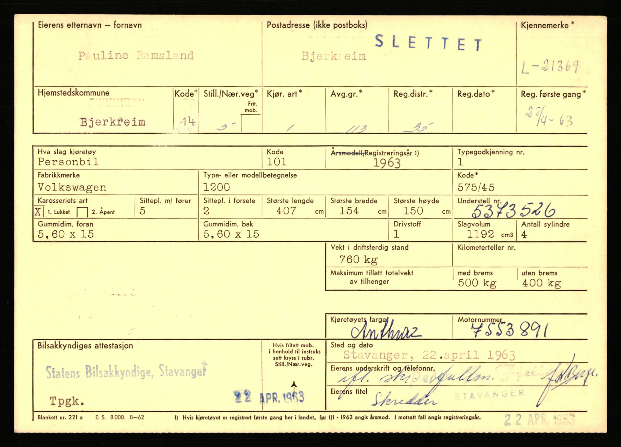 Stavanger trafikkstasjon, AV/SAST-A-101942/0/F/L0037: L-20500 - L-21499, 1930-1971, p. 2097